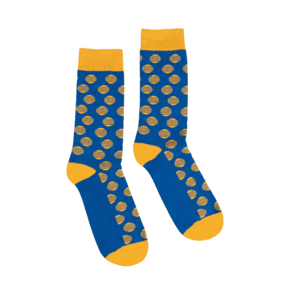 Partisan Socks - Roya Blue / Gold Dots