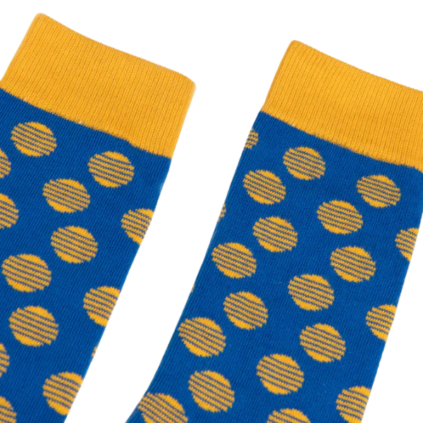 Partisan Socks - Roya Blue / Gold Dots - Image 2