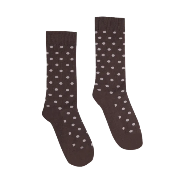 Partisan Socks - Burgundy Polka