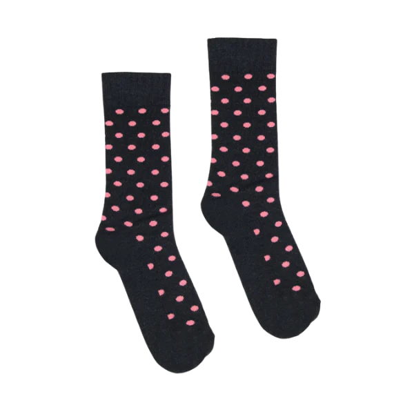Partisan Socks - Chocolate Pink Polka