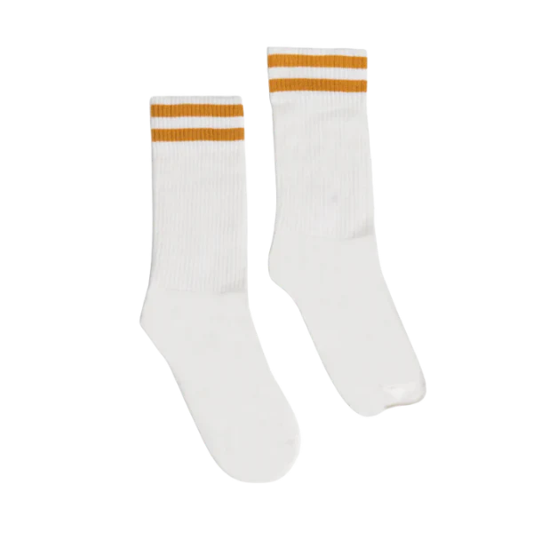 Partisan Socks - Cream / Gold 2 Stripe