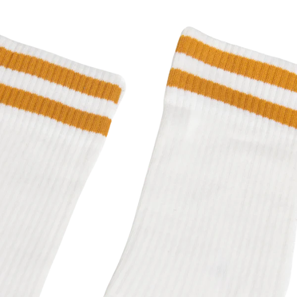 Partisan Socks - Cream / Gold 2 Stripe - Image 2