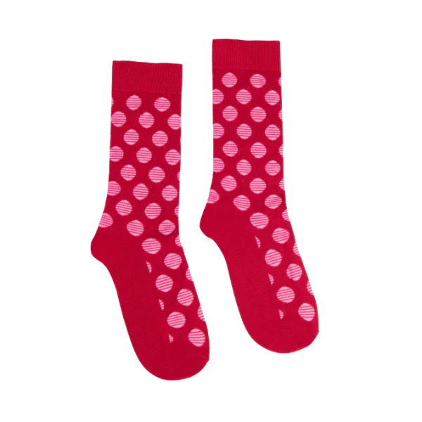 Partisan Socks - Red / Pink Dots