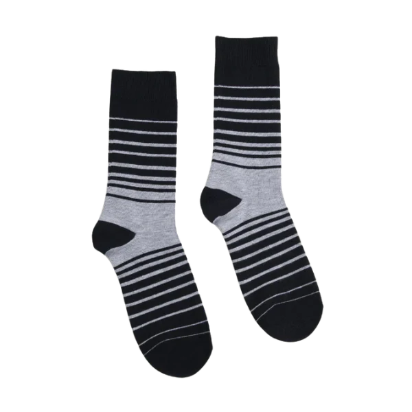 Partisan Socks - Stripy Black / Grey