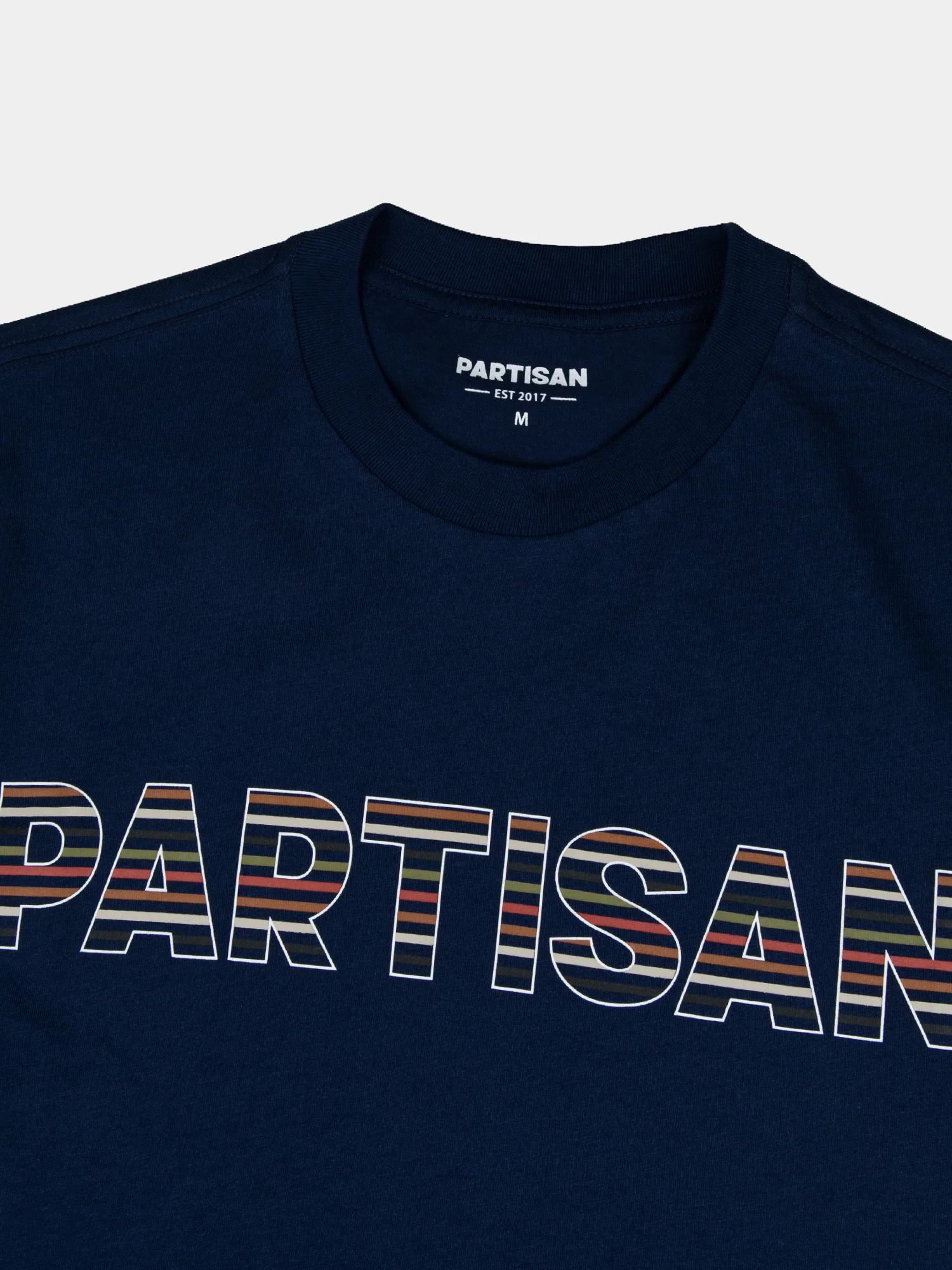 Partisan Stripe Print Tee - Navy - Image 2