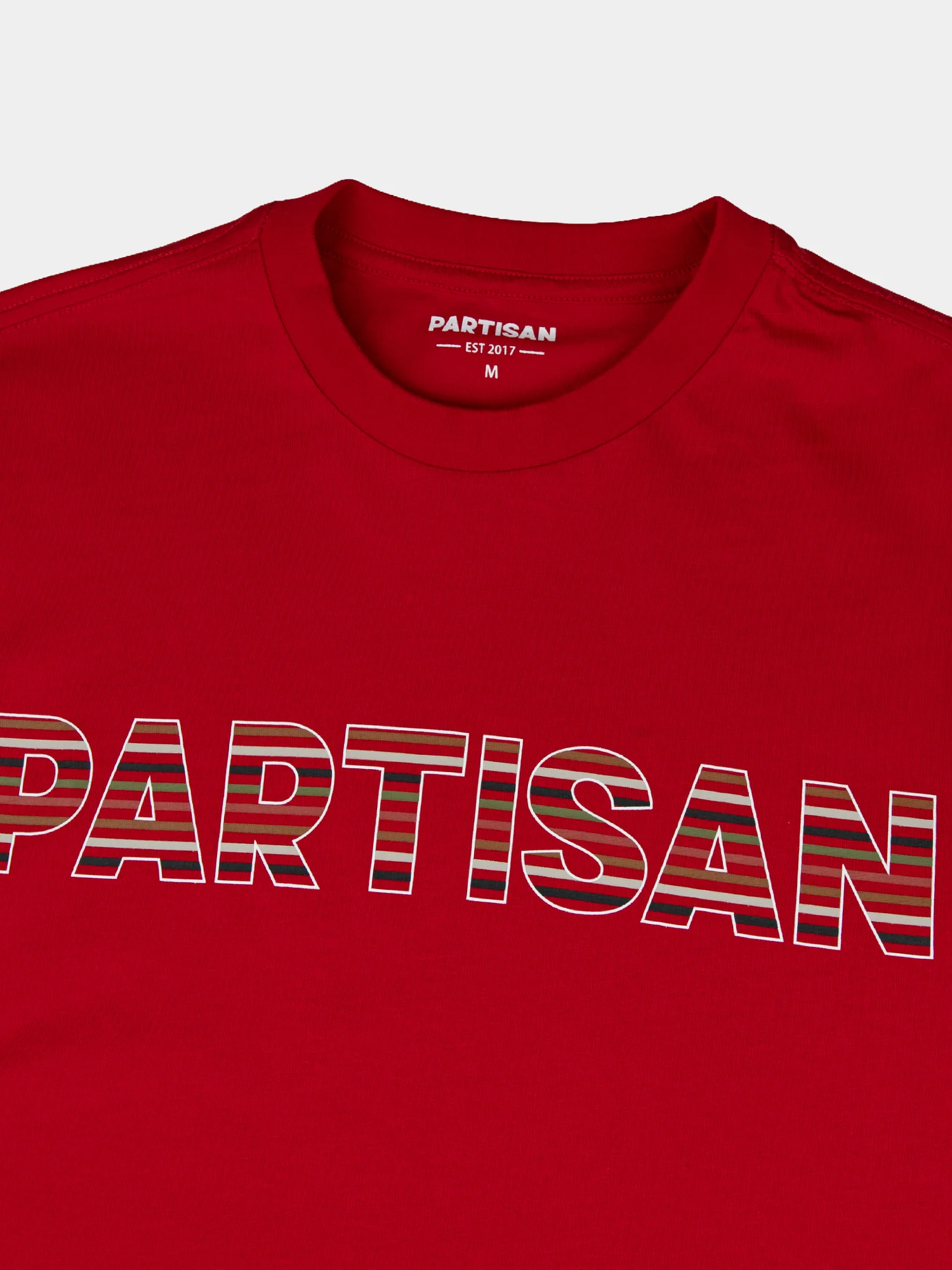 Partisan Stripe Print Tee - Red - Image 2