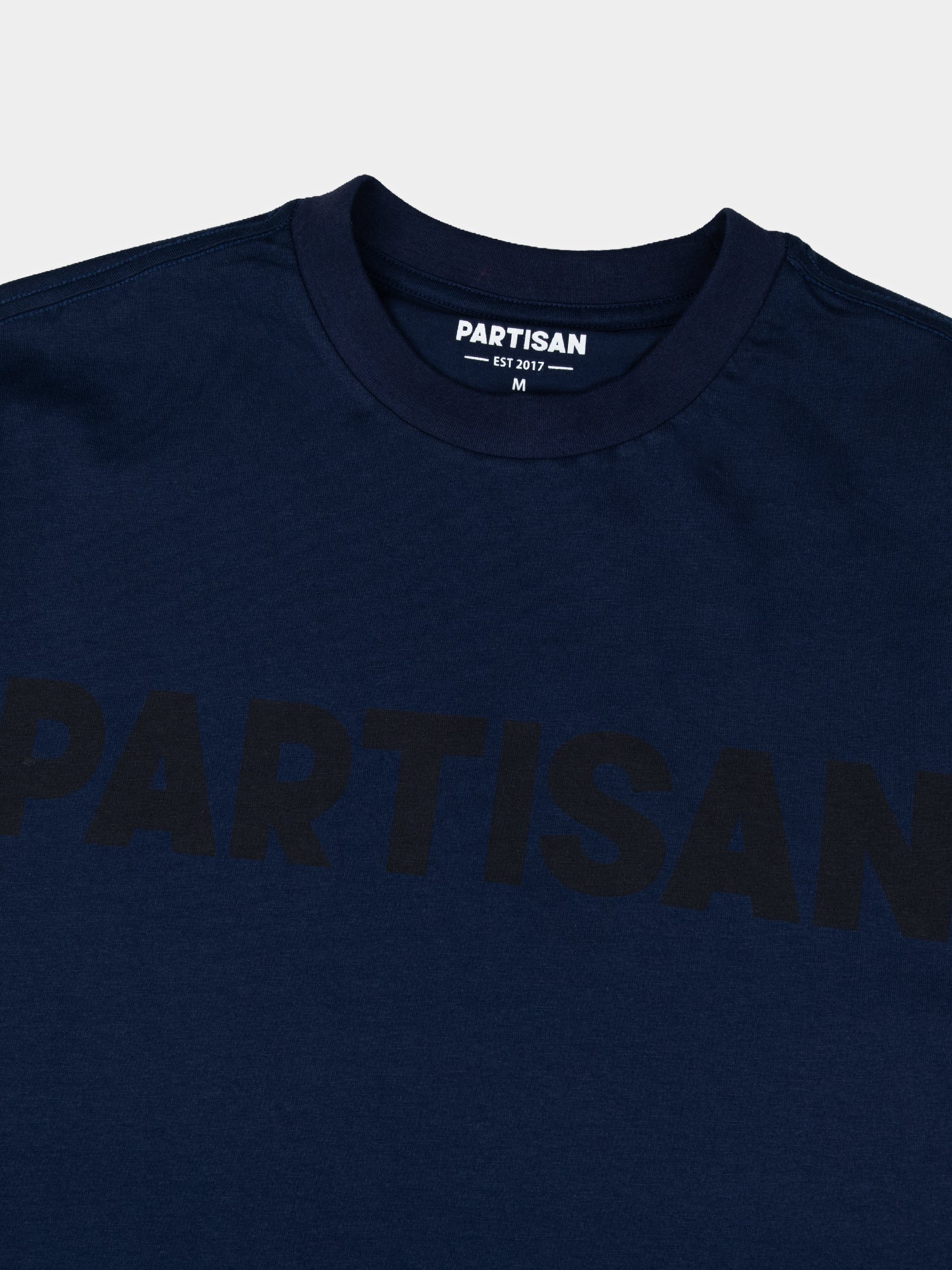 Partisan Tonal Print Tee - Navy - Image 2