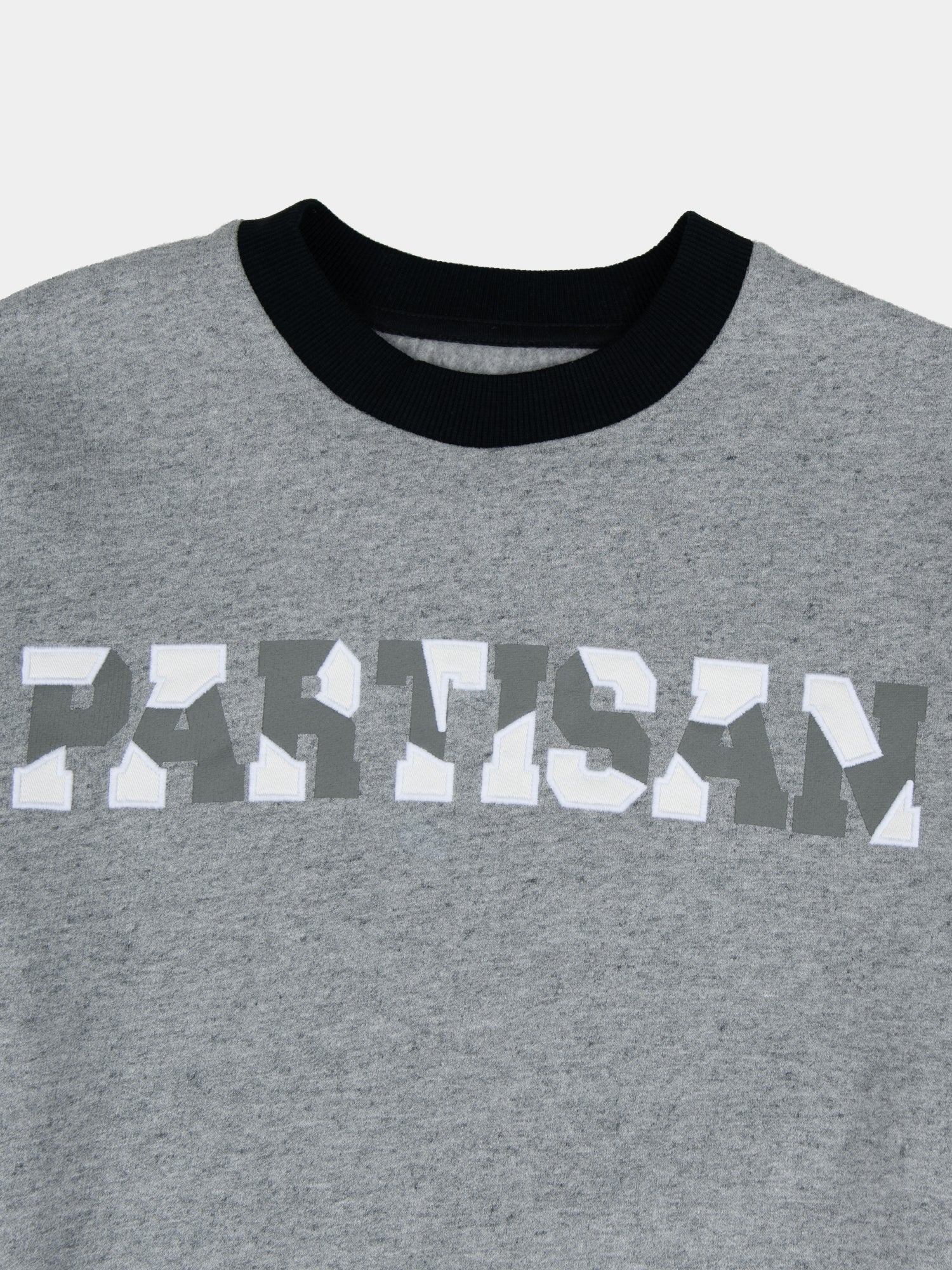 Partisan Twill Applique Crew Sweat - Mélange Grey - Image 2