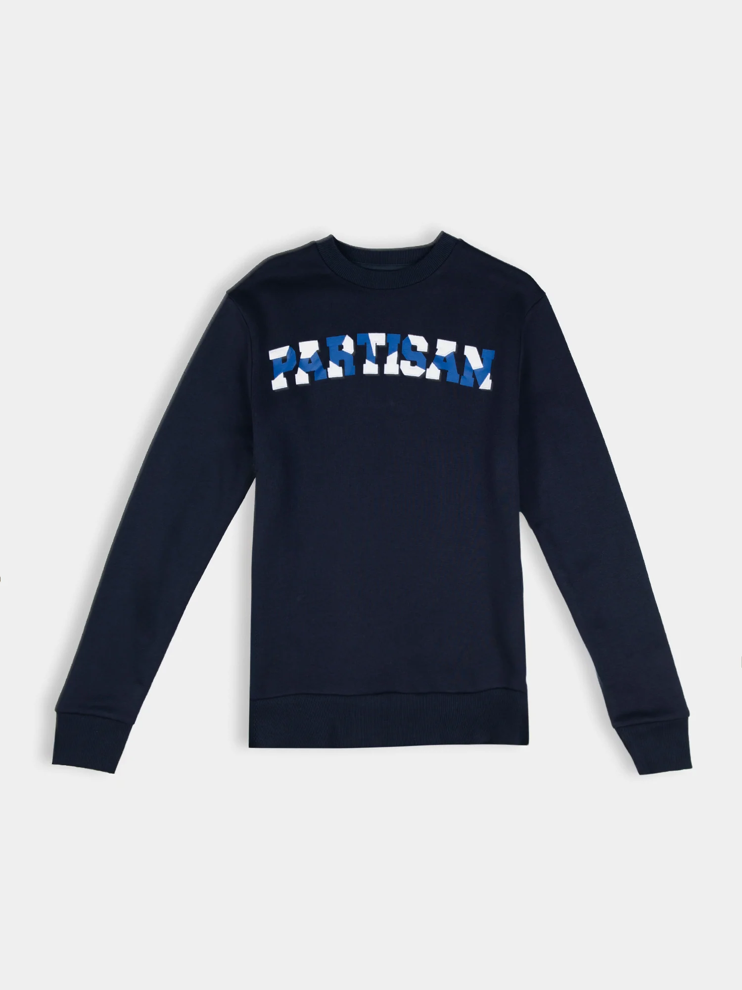 Partisan Twill Applique Crew Sweat - Navy