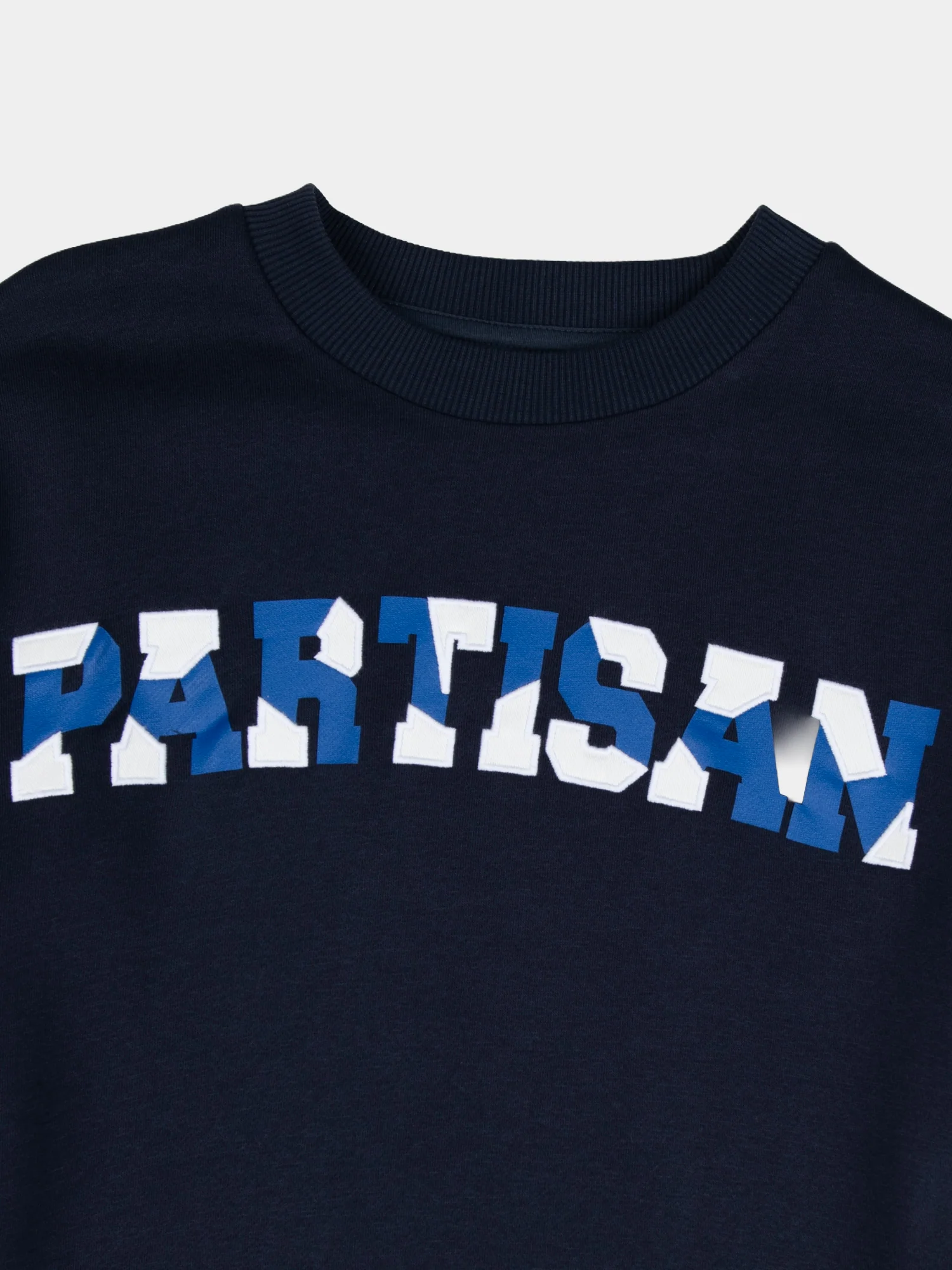 Partisan Twill Applique Crew Sweat - Navy - Image 2