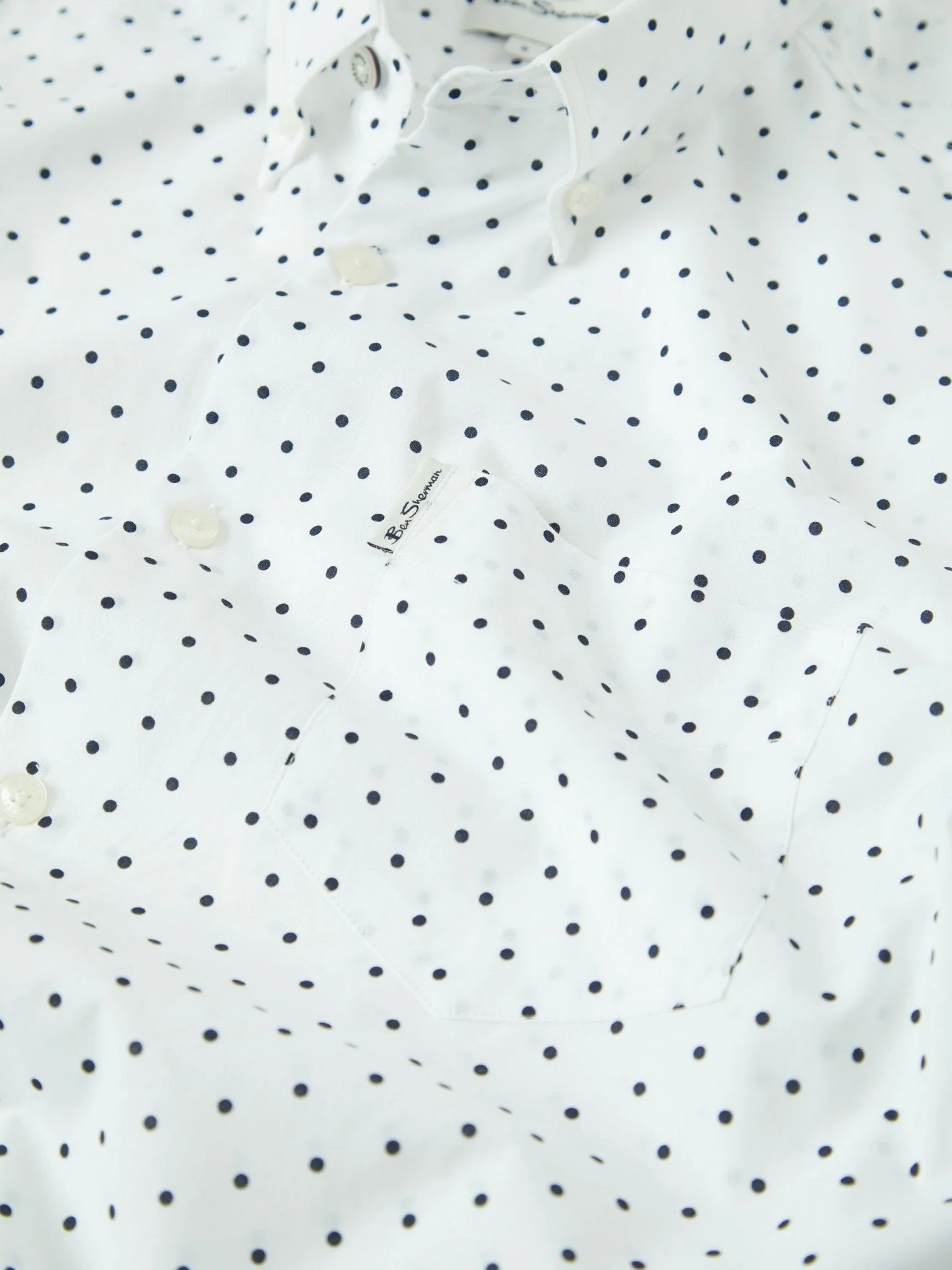 Polka Dot Print Shirt (Regular Fit) - White - Image 6