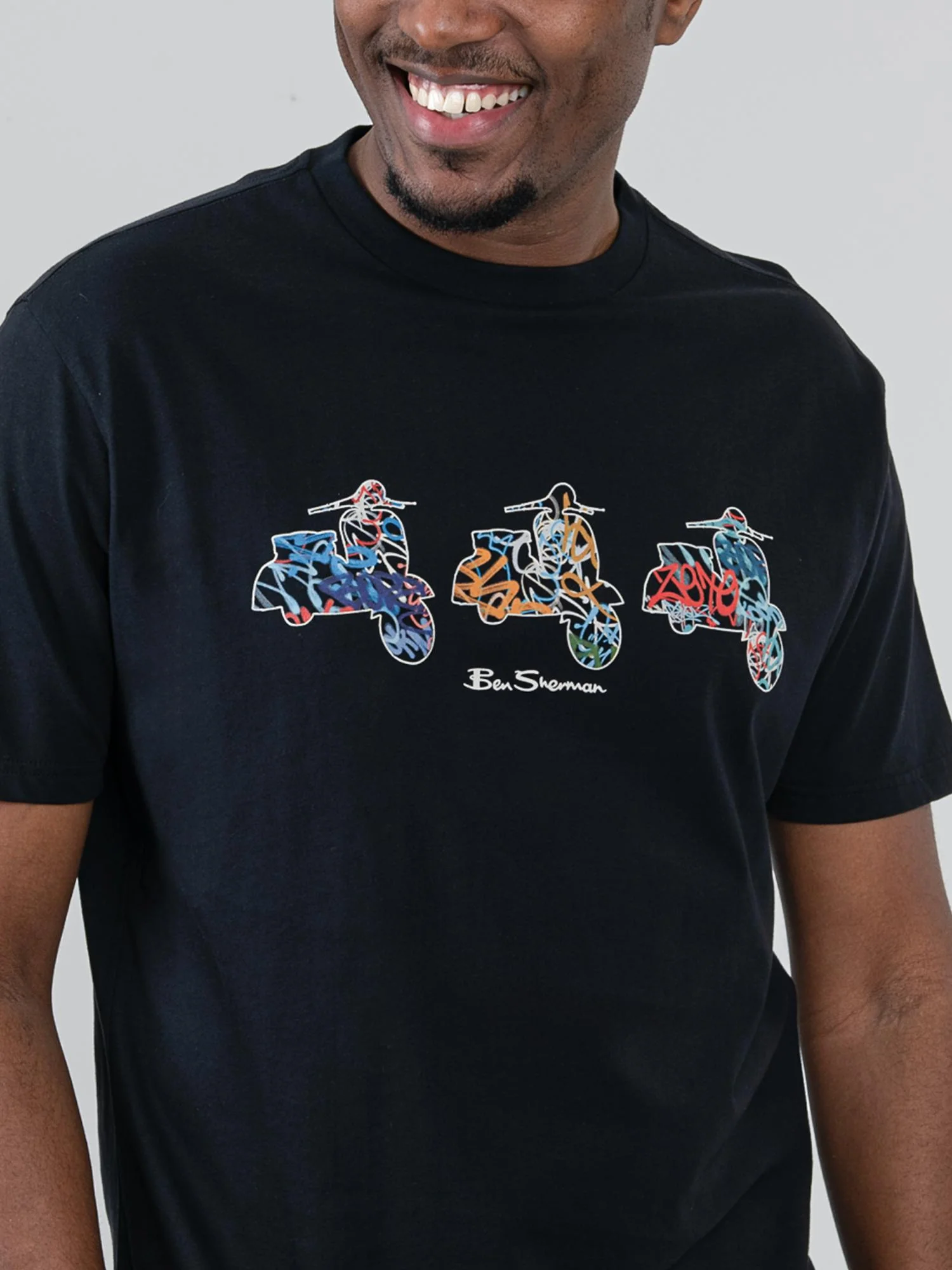 Scooter Spray Tee - Black - Image 2
