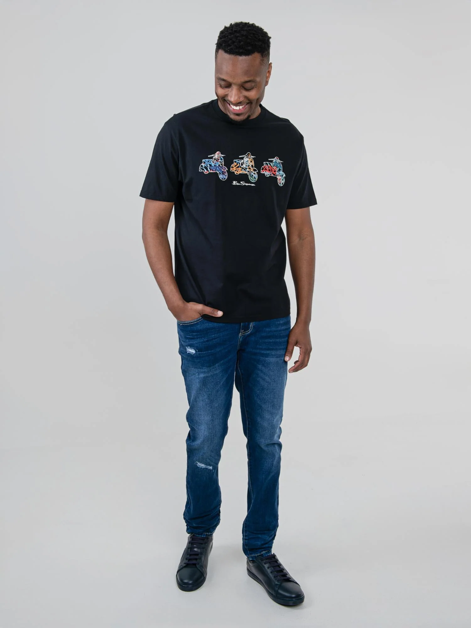 Scooter Spray Tee - Black - Image 4