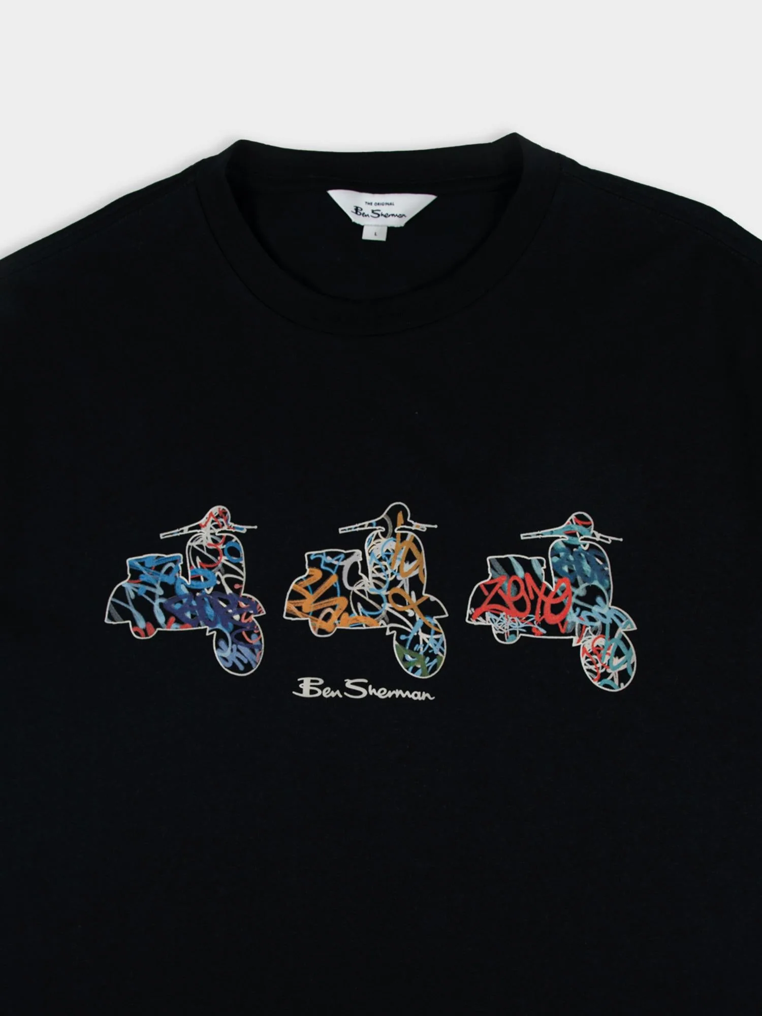 Scooter Spray Tee - Black - Image 6