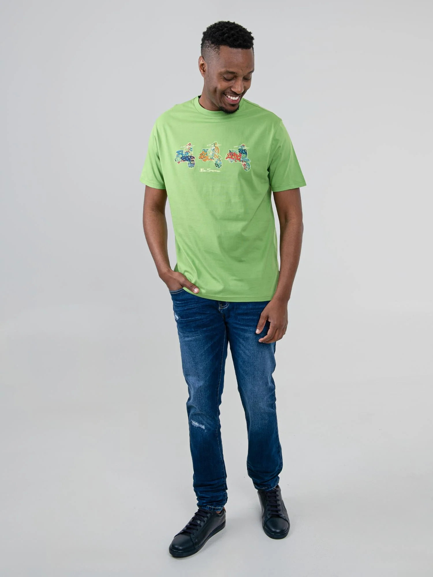 Scooter Spray Tee - Piquant Green - Image 4