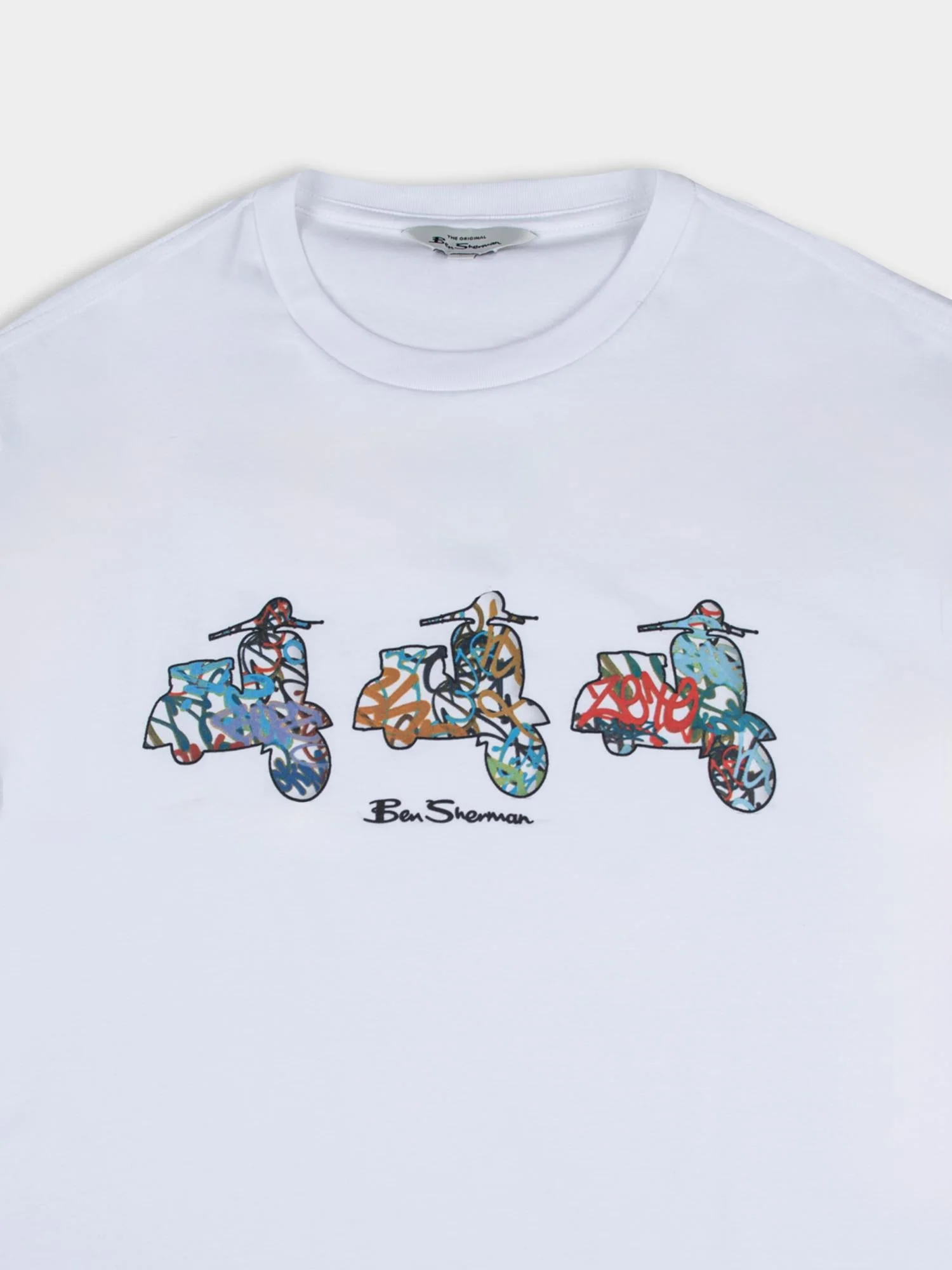 Scooter Spray Tee - White - Image 6