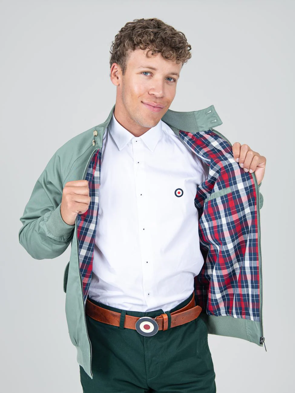 Signature Harrington Jacket - Pale Khaki - Image 4