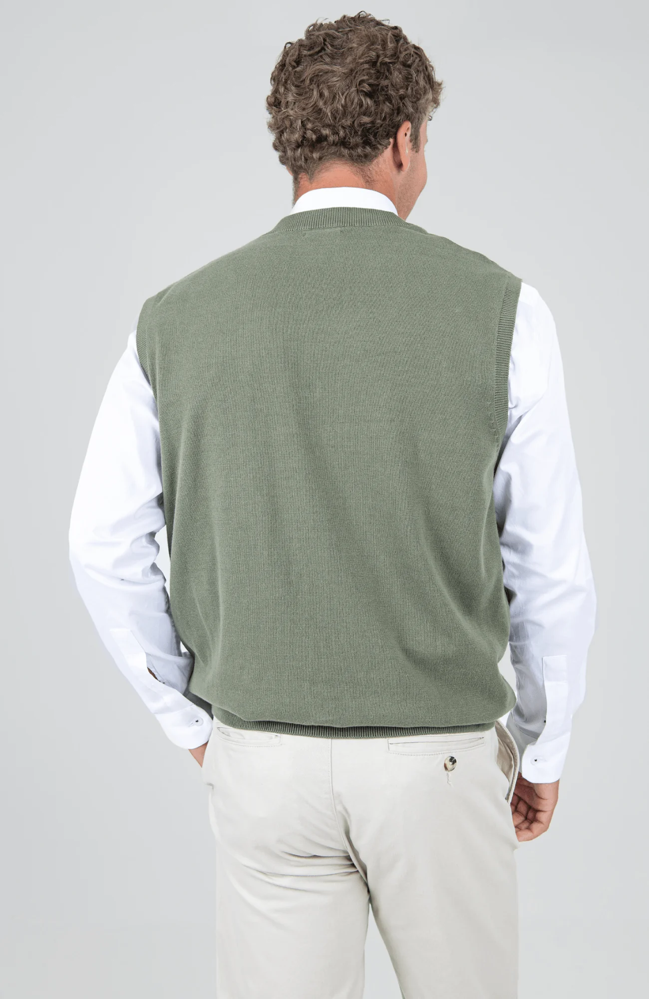 Sleeveless Knit Pullover - Olive Night - Image 3