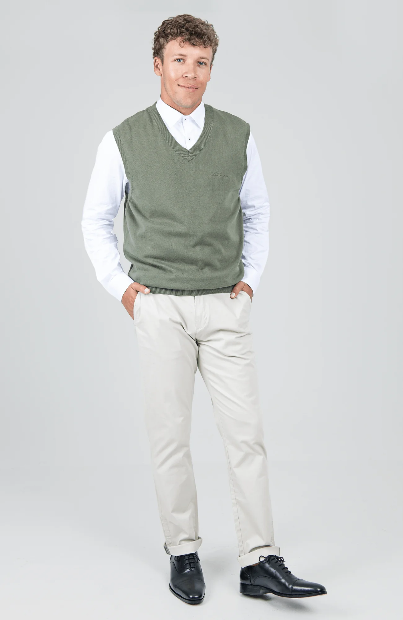 Sleeveless Knit Pullover - Olive Night - Image 4