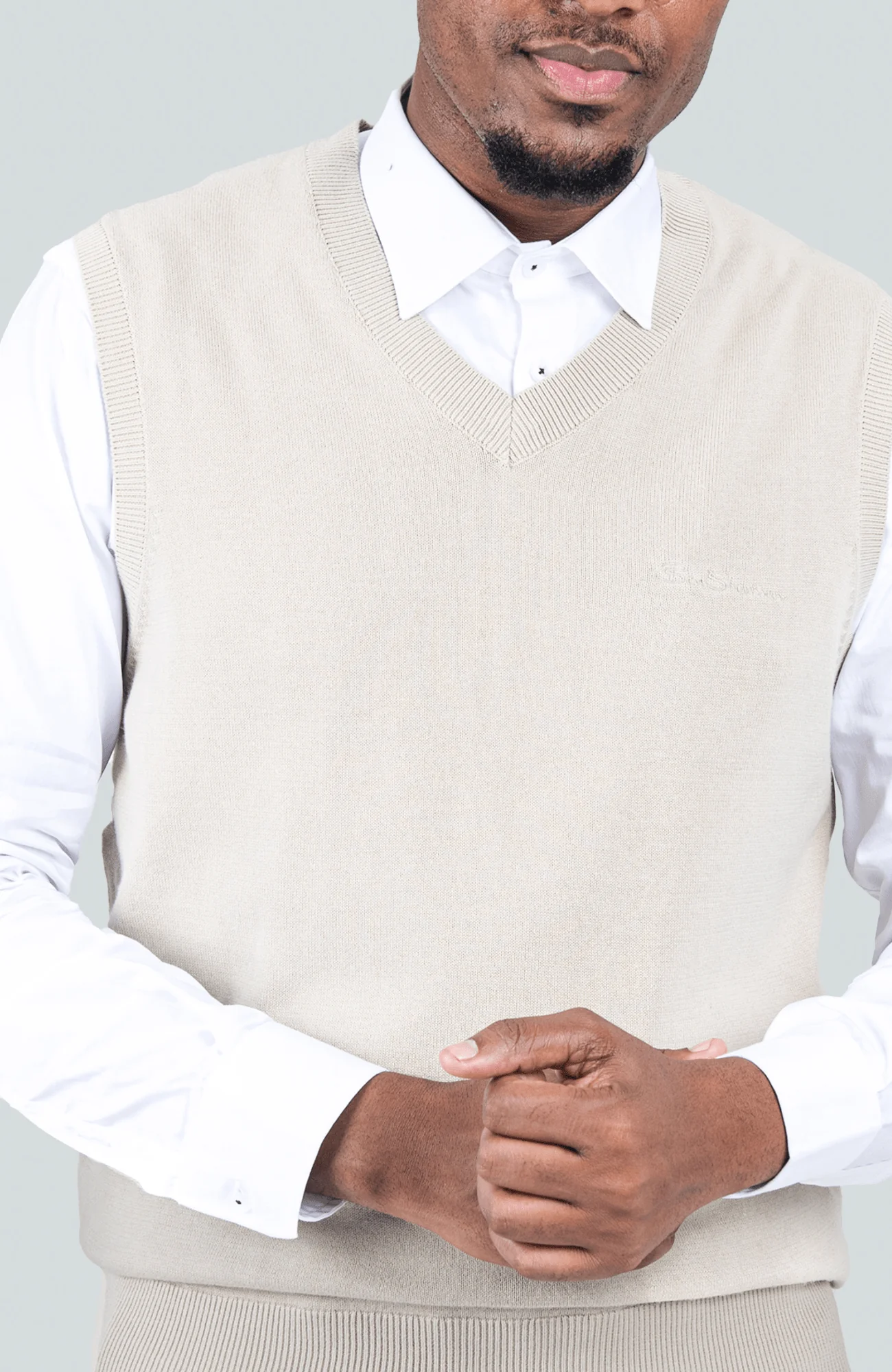 Sleeveless Knit Pullover - Sustained Grey - Image 3