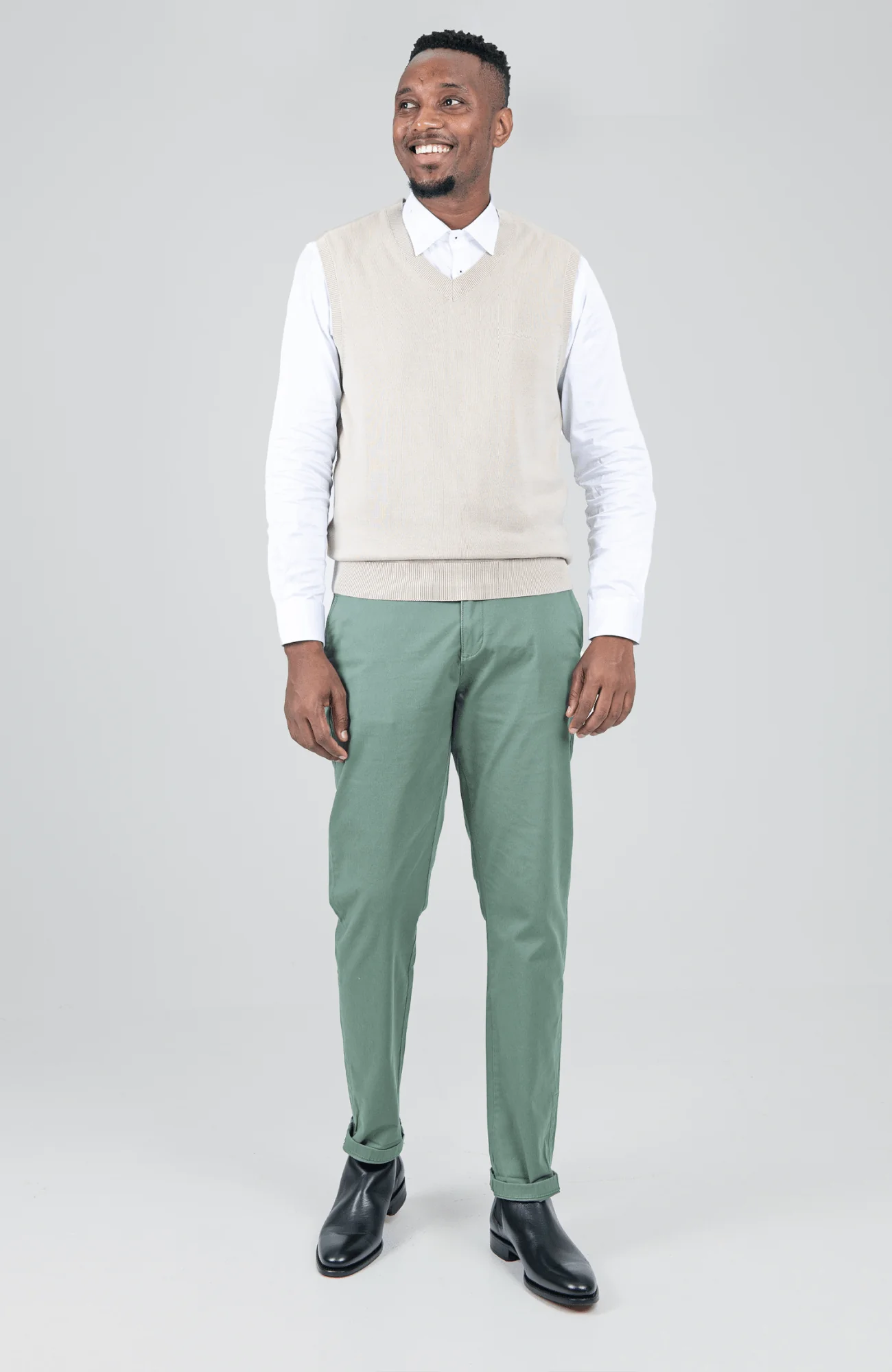 Sleeveless Knit Pullover - Sustained Grey - Image 4