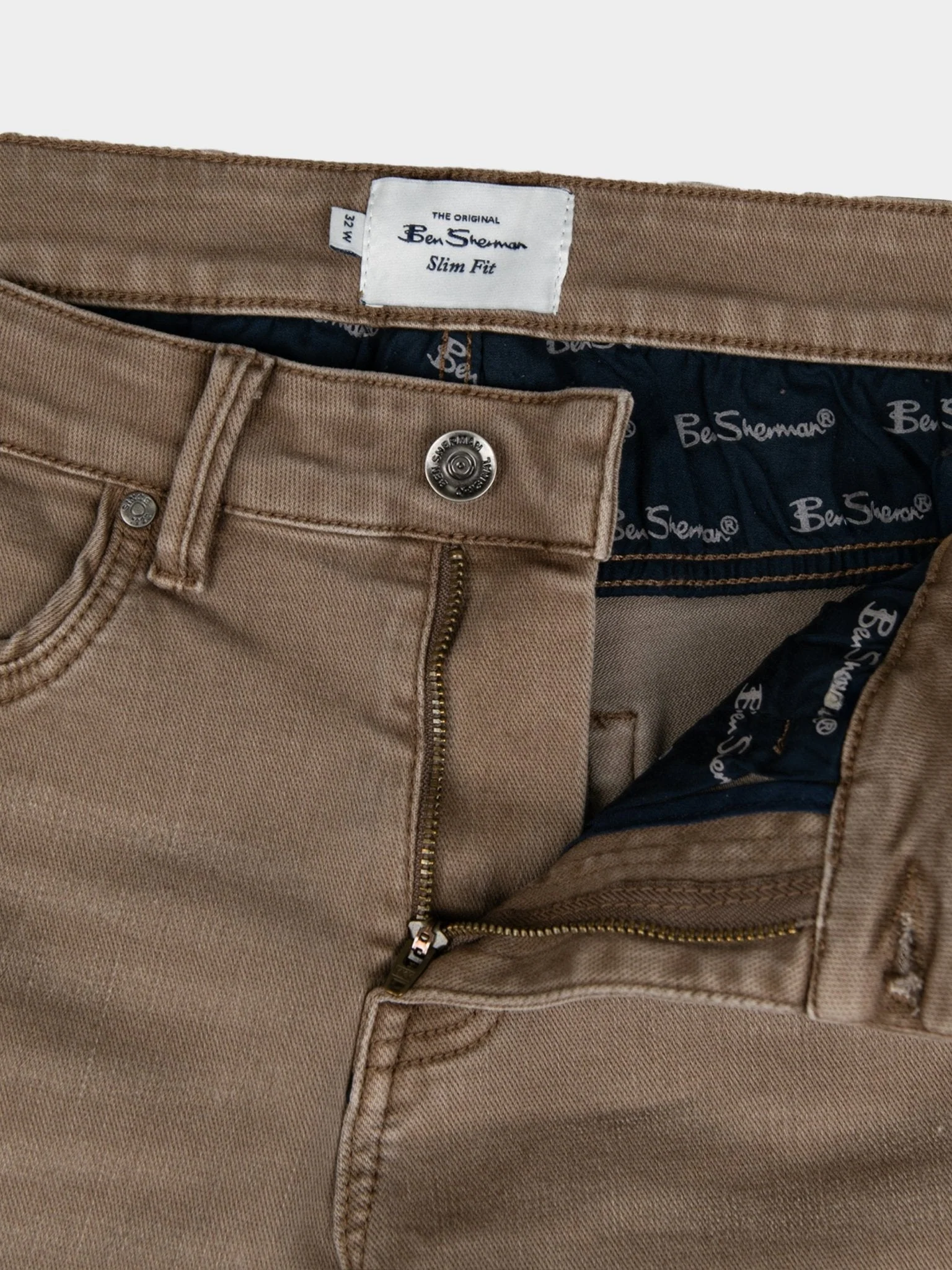 Slim Fit Garment Dye Denim - Desert - Image 2