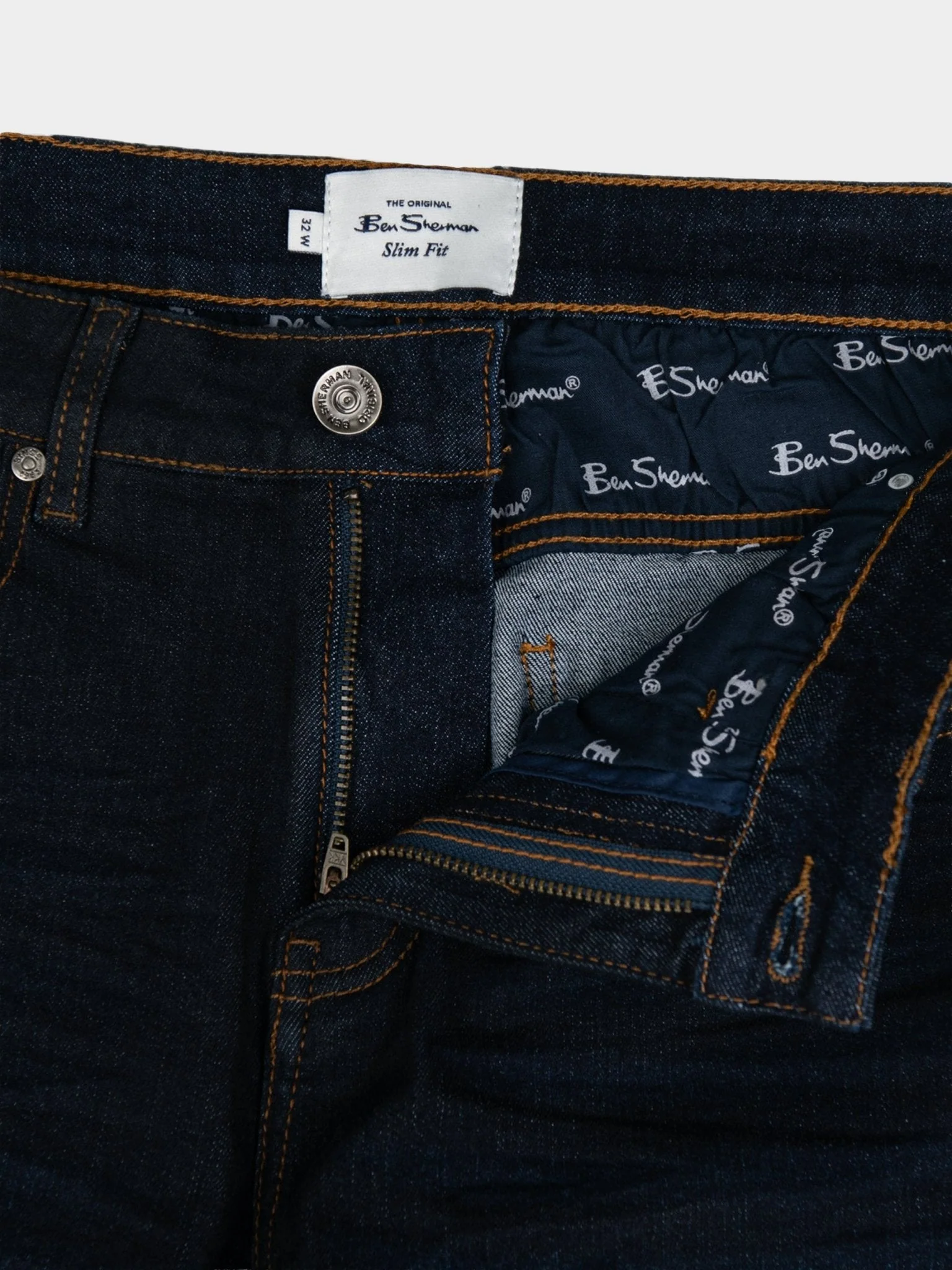 Slim Fit Garment wash Coated Spray - Dark Indigo - Image 2