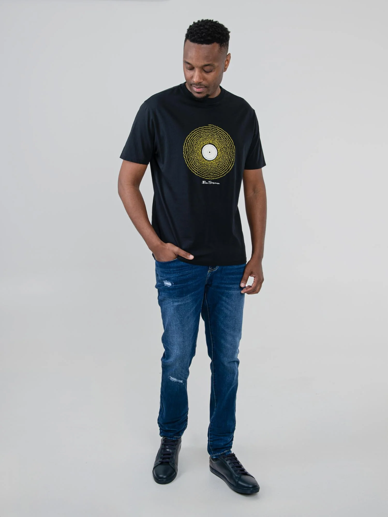 Sound Wave Record Tee - Black - Image 4