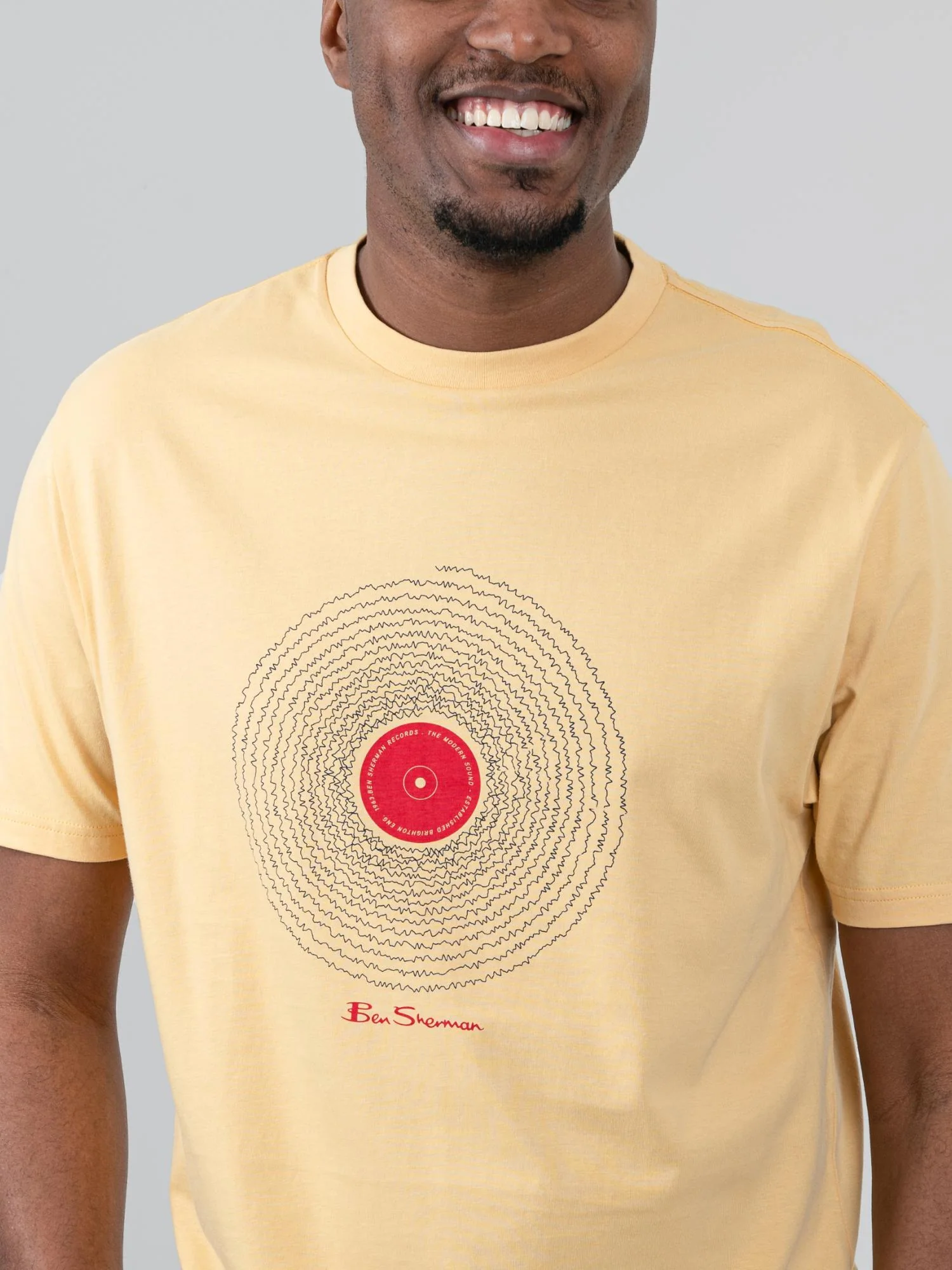 Sound Wave Record Tee - New Wheat - Image 2