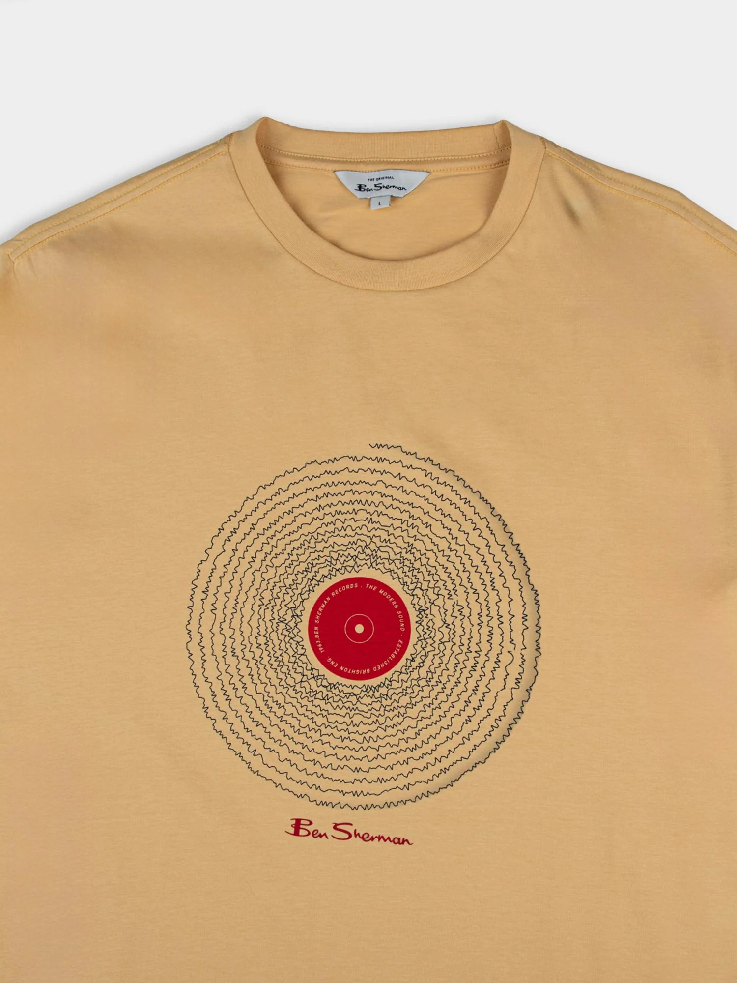 Sound Wave Record Tee - New Wheat - Image 6