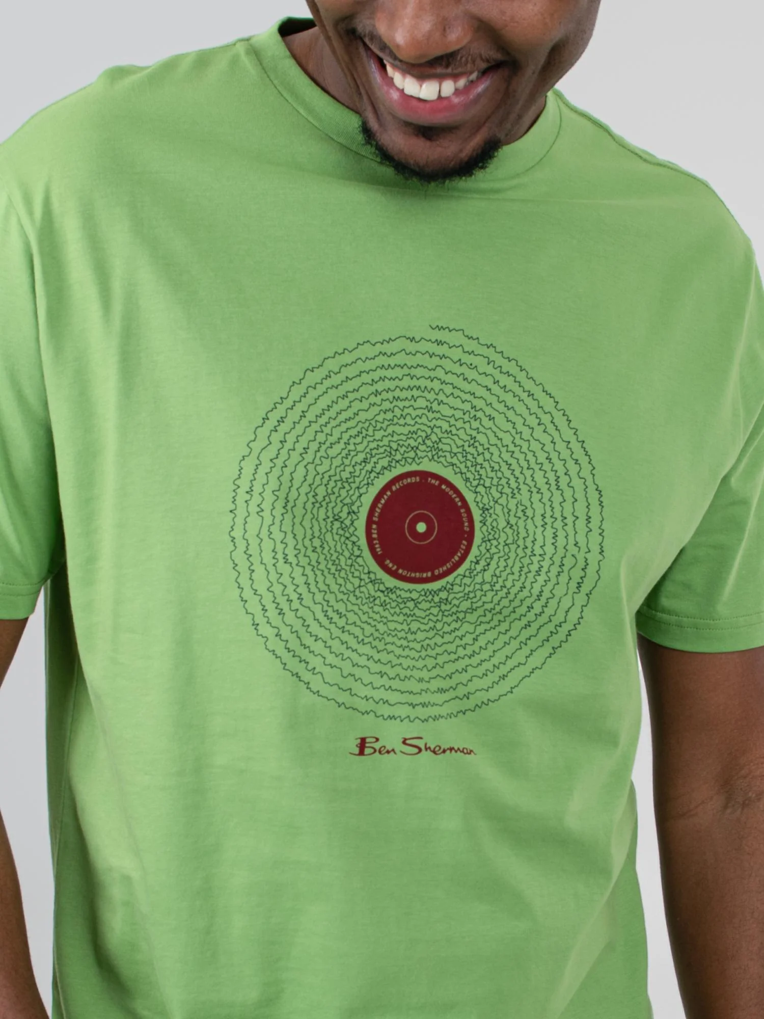 Sound Wave Record Tee - Piquant Green - Image 2