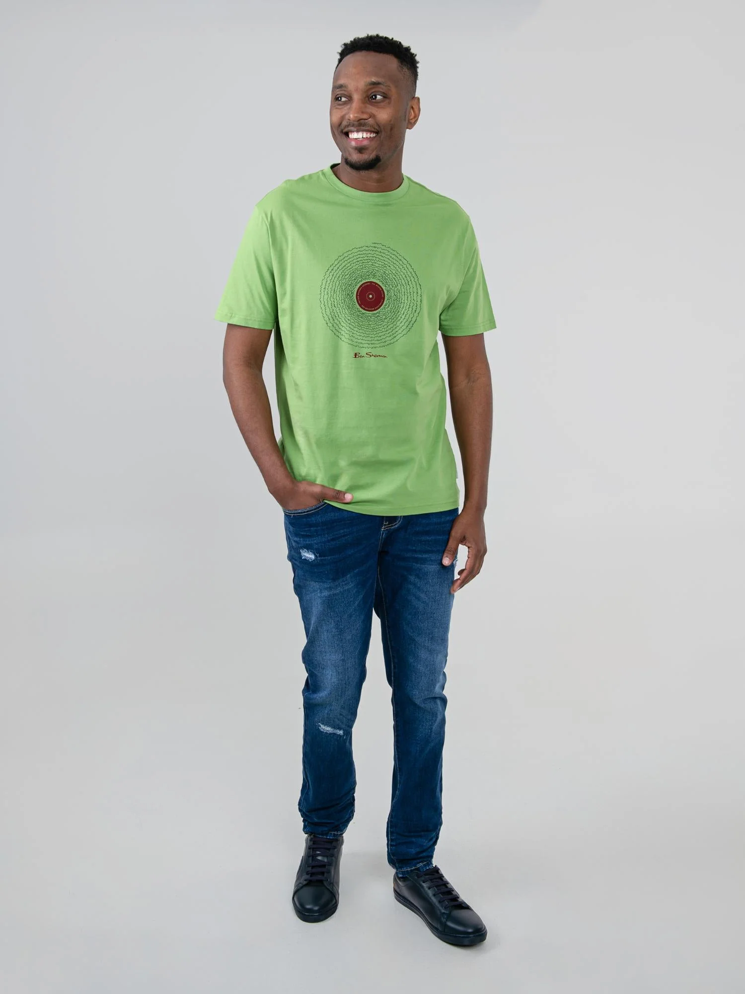 Sound Wave Record Tee - Piquant Green - Image 4