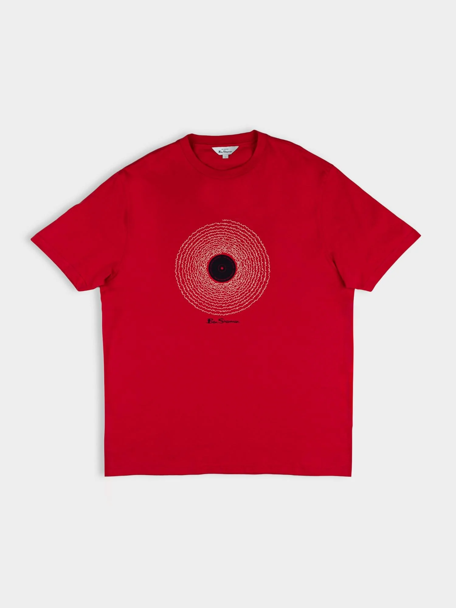 Sound Wave Record Tee - Red - Image 5