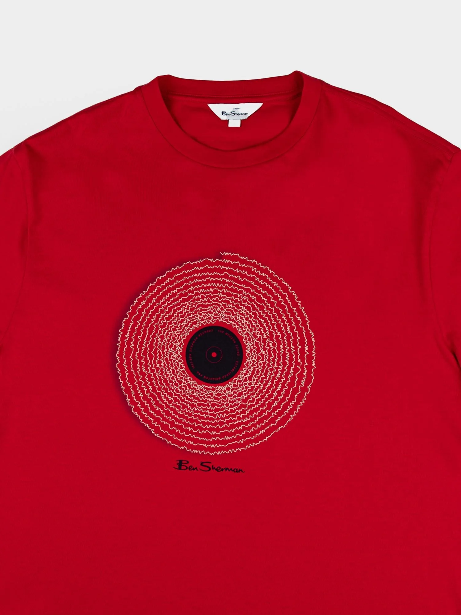 Sound Wave Record Tee - Red - Image 6