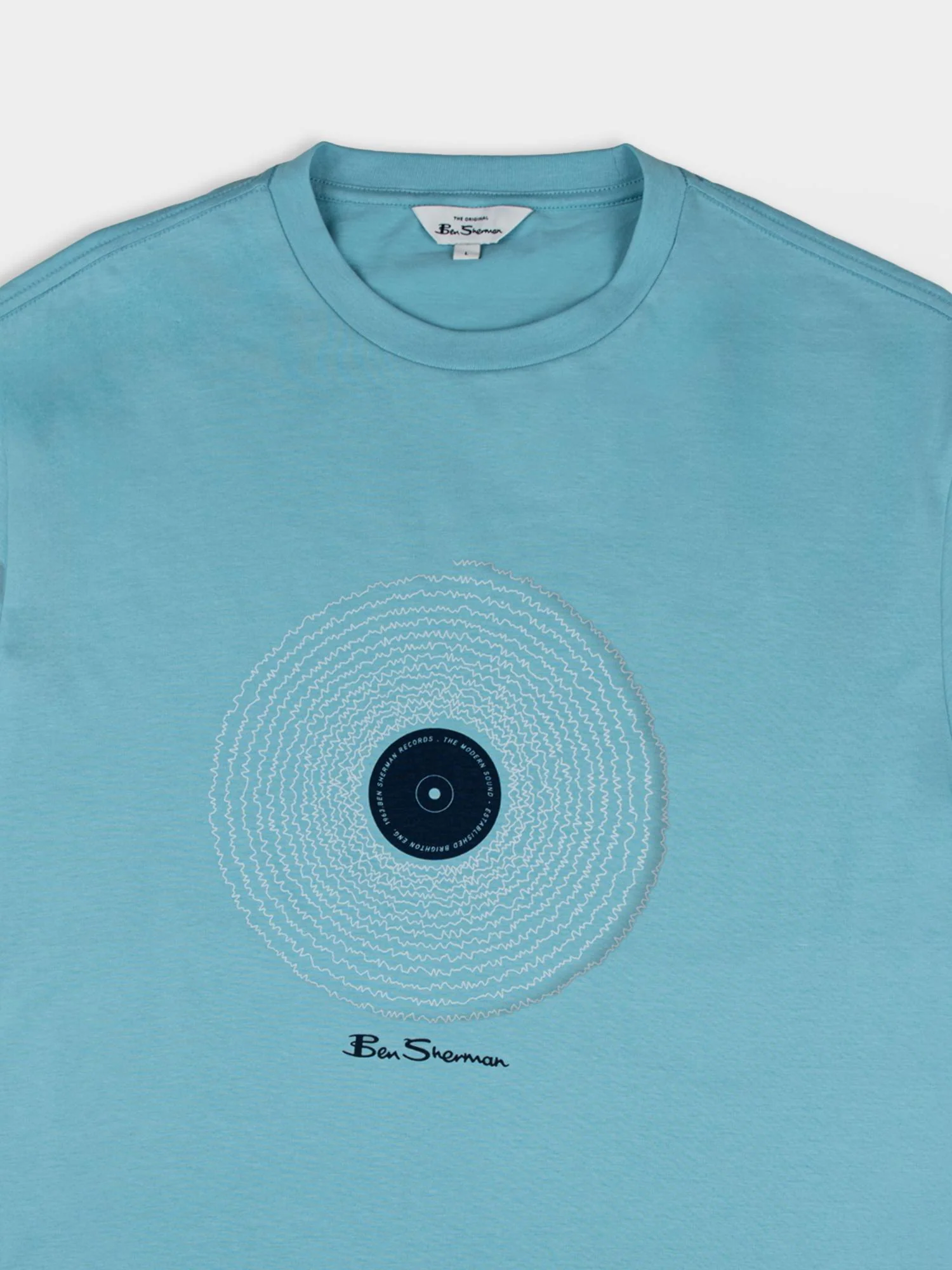 Sound Wave Record Tee - Retro Blue - Image 6