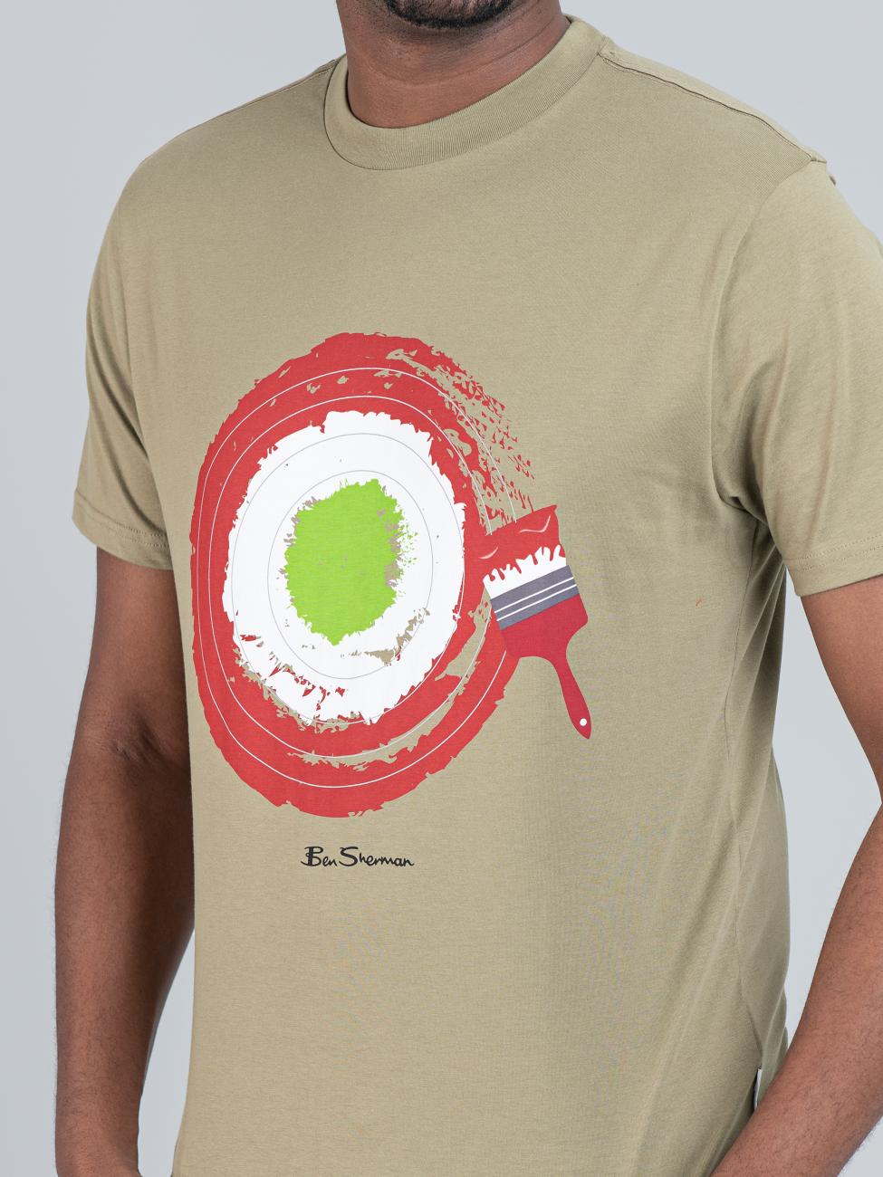 Target Brushstroke T-Shirt - Olive Night - Image 3