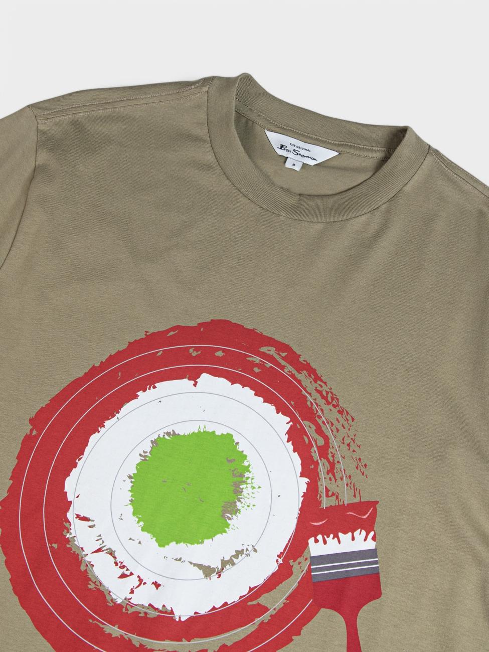 Target Brushstroke T-Shirt - Olive Night - Image 6