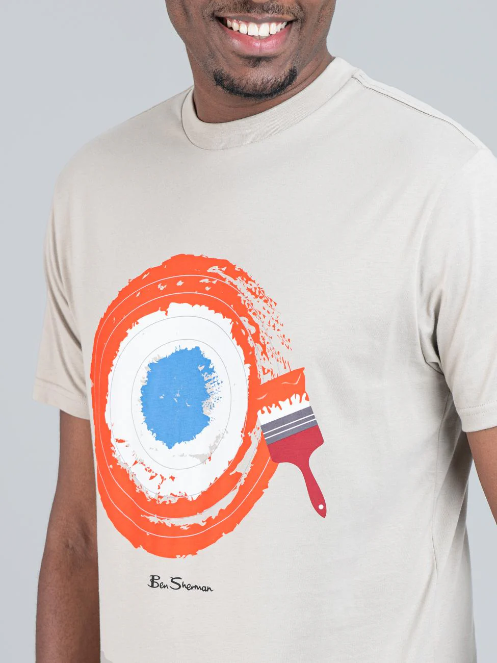 Target Brushstroke T-Shirt - Sustained Grey - Image 3