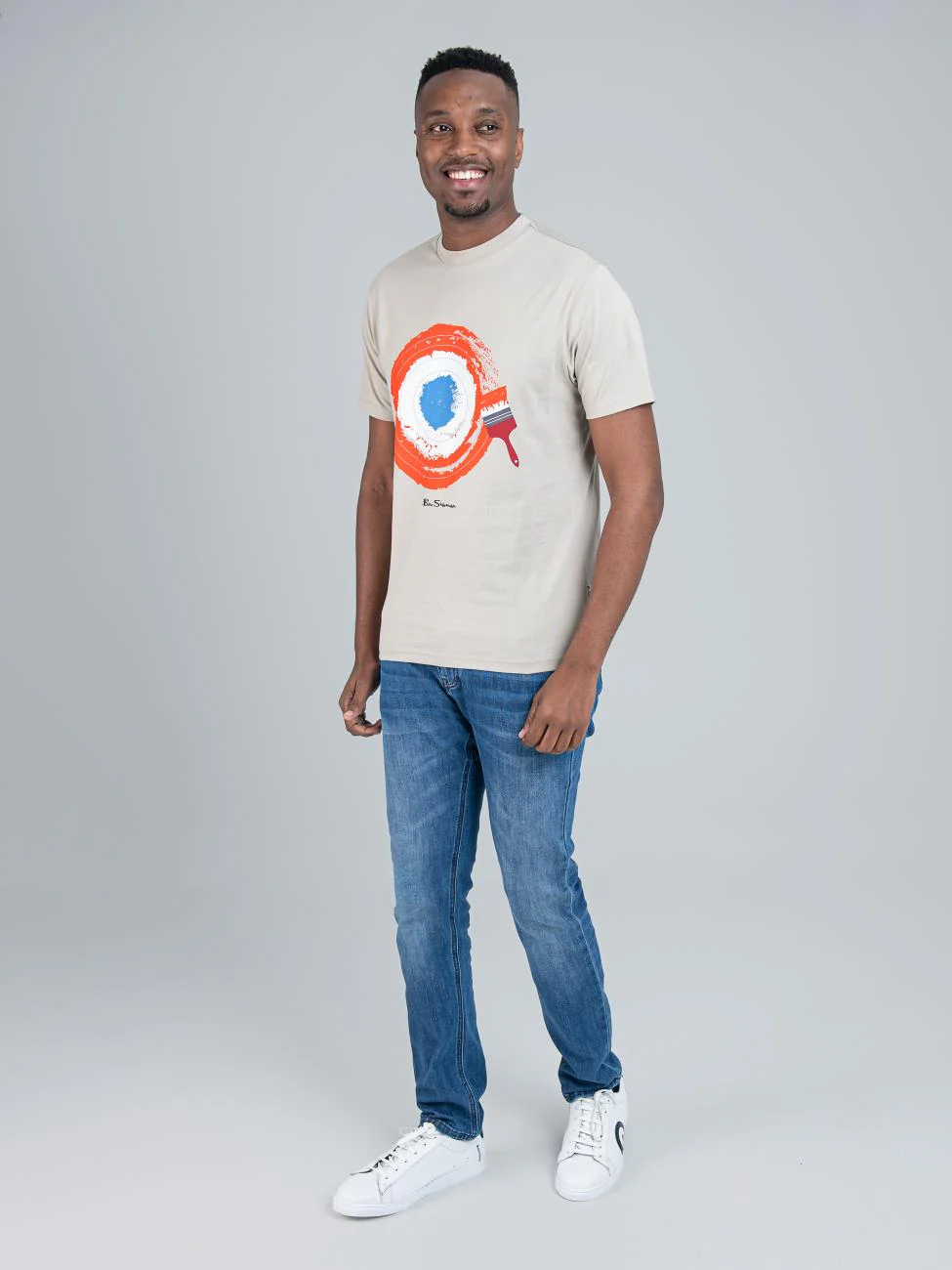 Target Brushstroke T-Shirt - Sustained Grey - Image 4