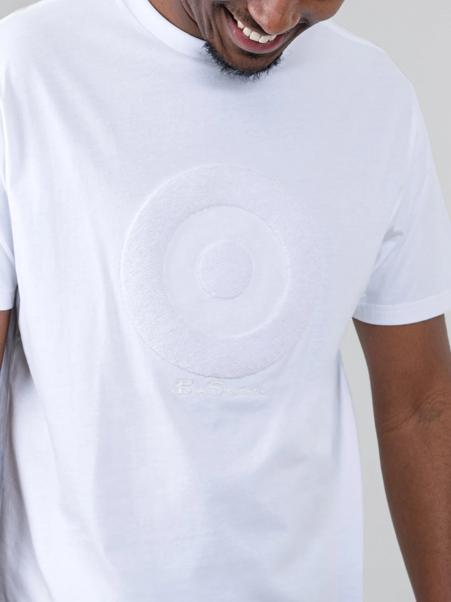 Target Towelling Applique Tee - White - Image 2