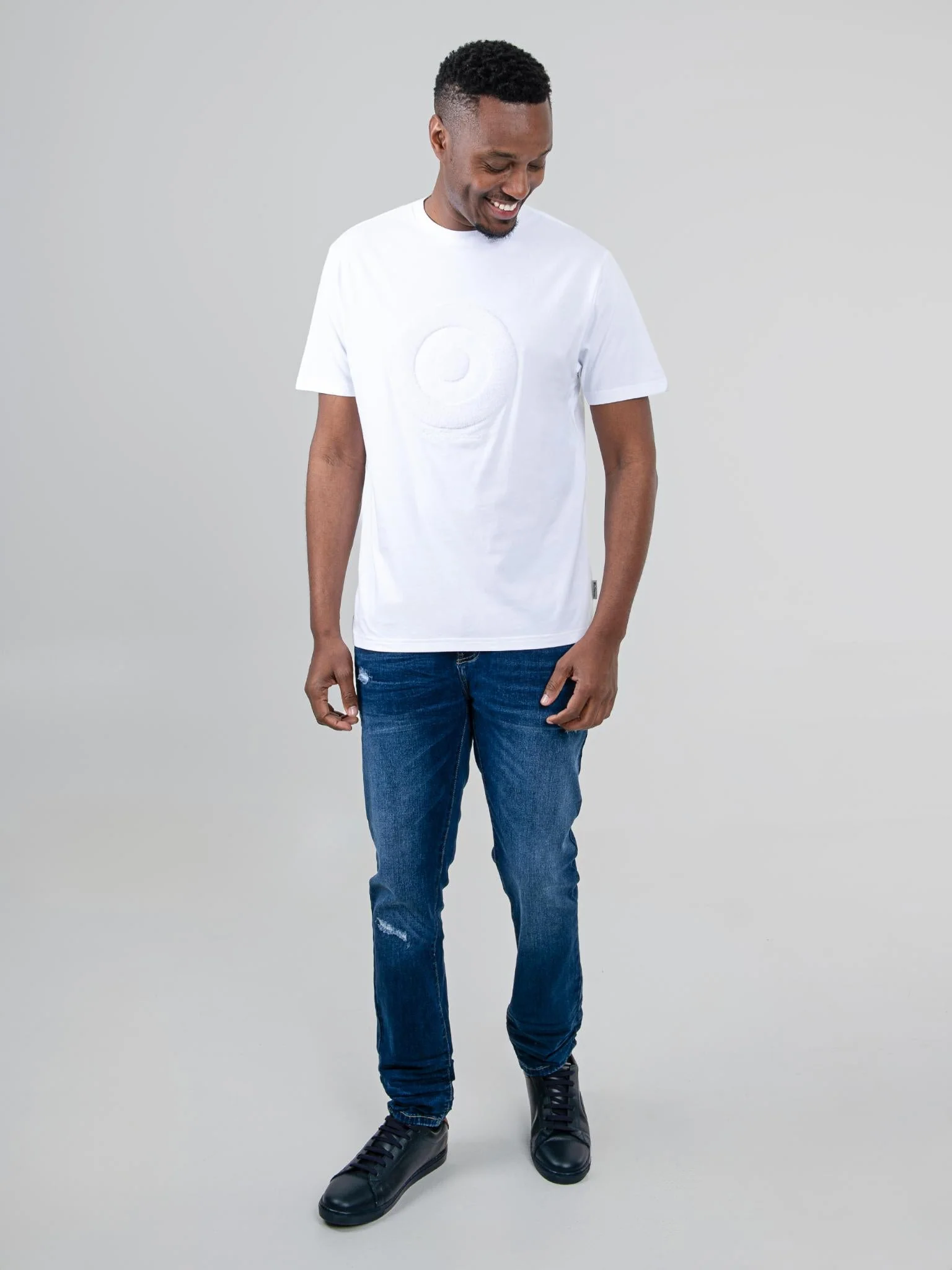 Target Towelling Applique Tee - White - Image 4