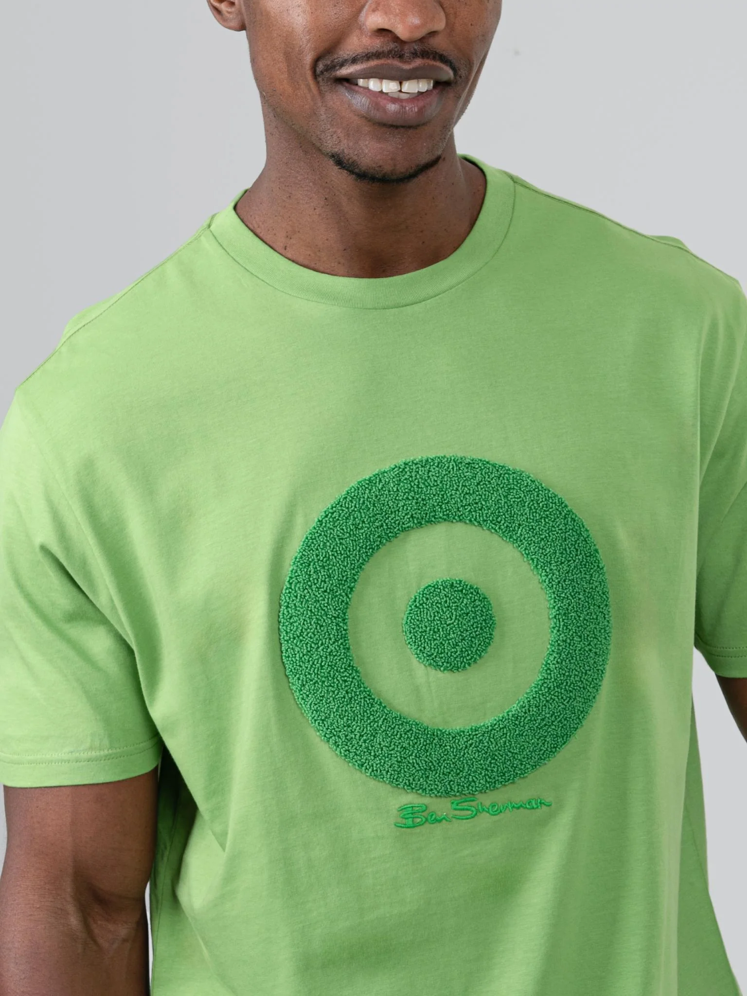 Target Towelling Applique Tee - Piquant Green - Image 2