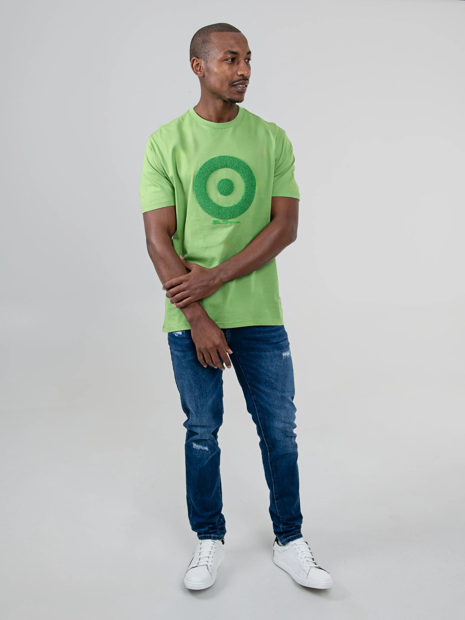 Target Towelling Applique Tee - Piquant Green - Image 4