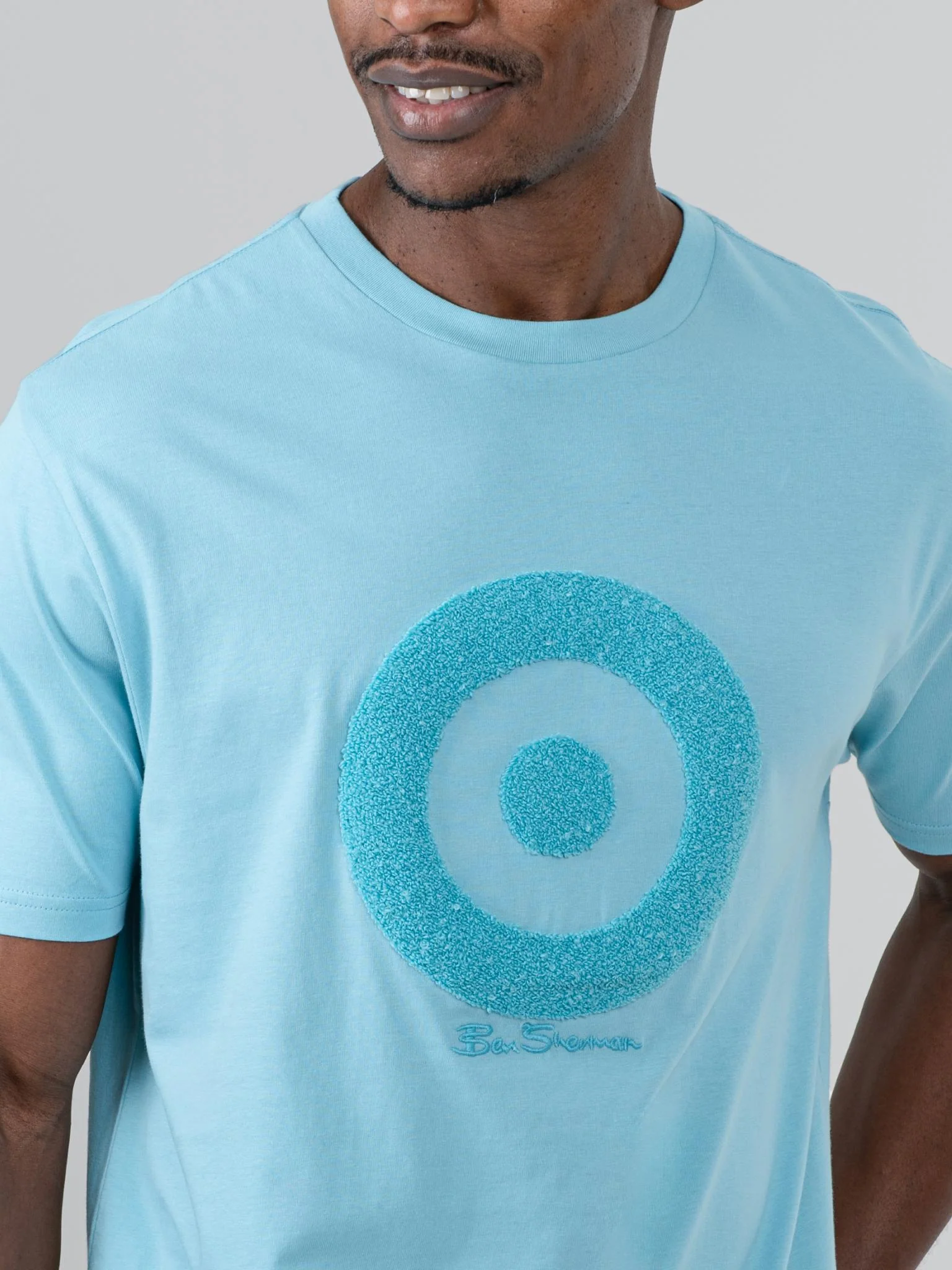 Target Towelling Applique Tee - Retro Blue - Image 4