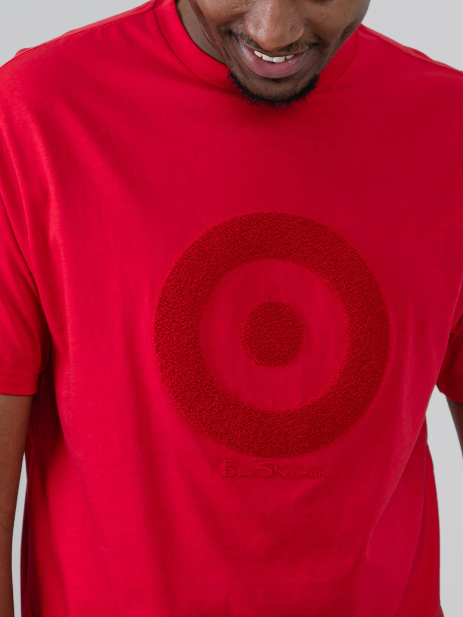 Target Towelling Applique Tee - Red - Image 4