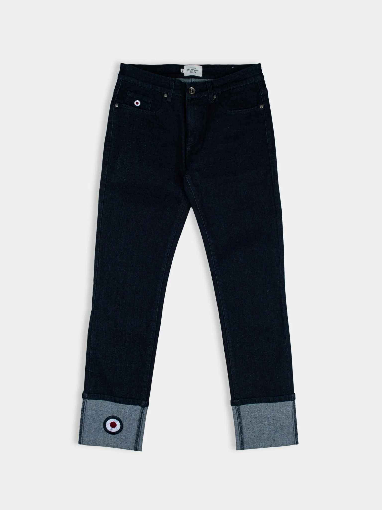 Target turn up slim fit denim - Dark Blue - Image 7