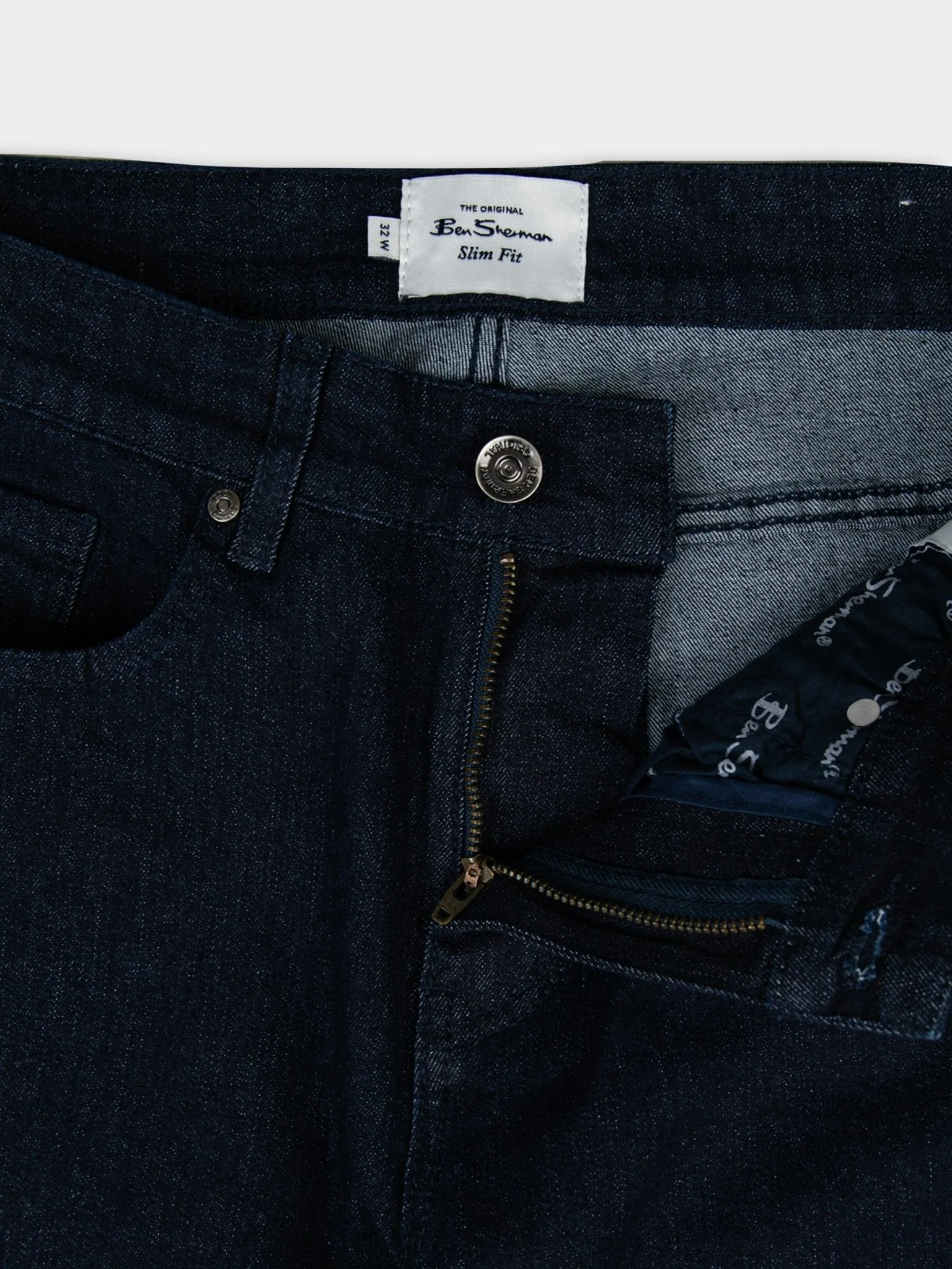 Target turn up slim fit denim - Dark Blue - Image 8
