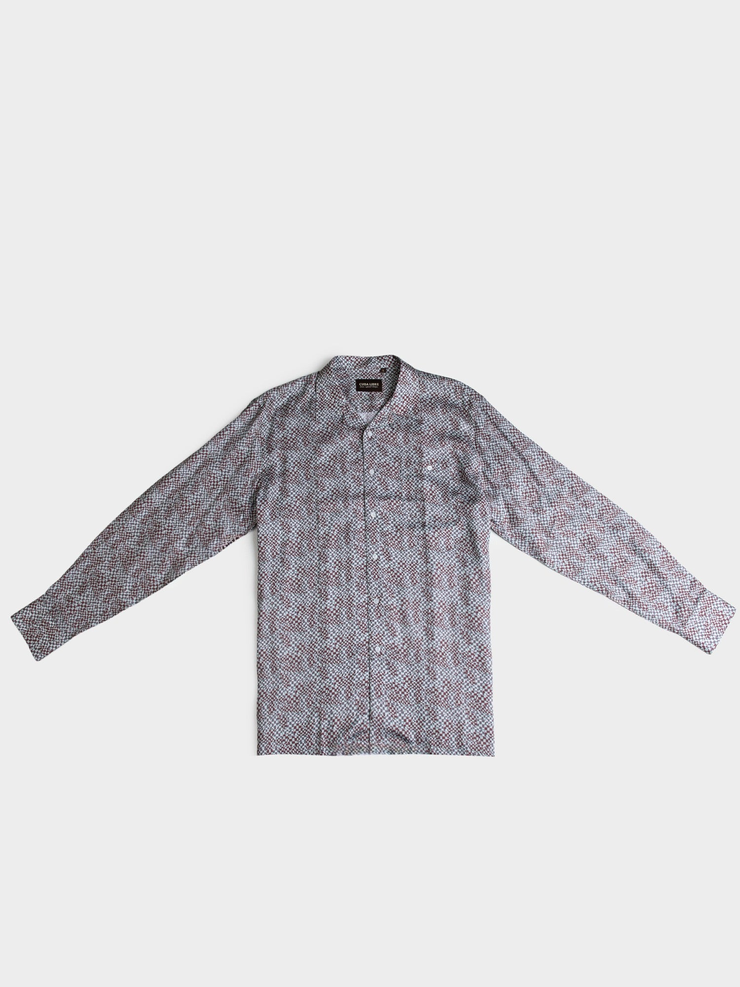 Toni Tencel Print Long Sleeve Shirt - Wine Multi - Image 4