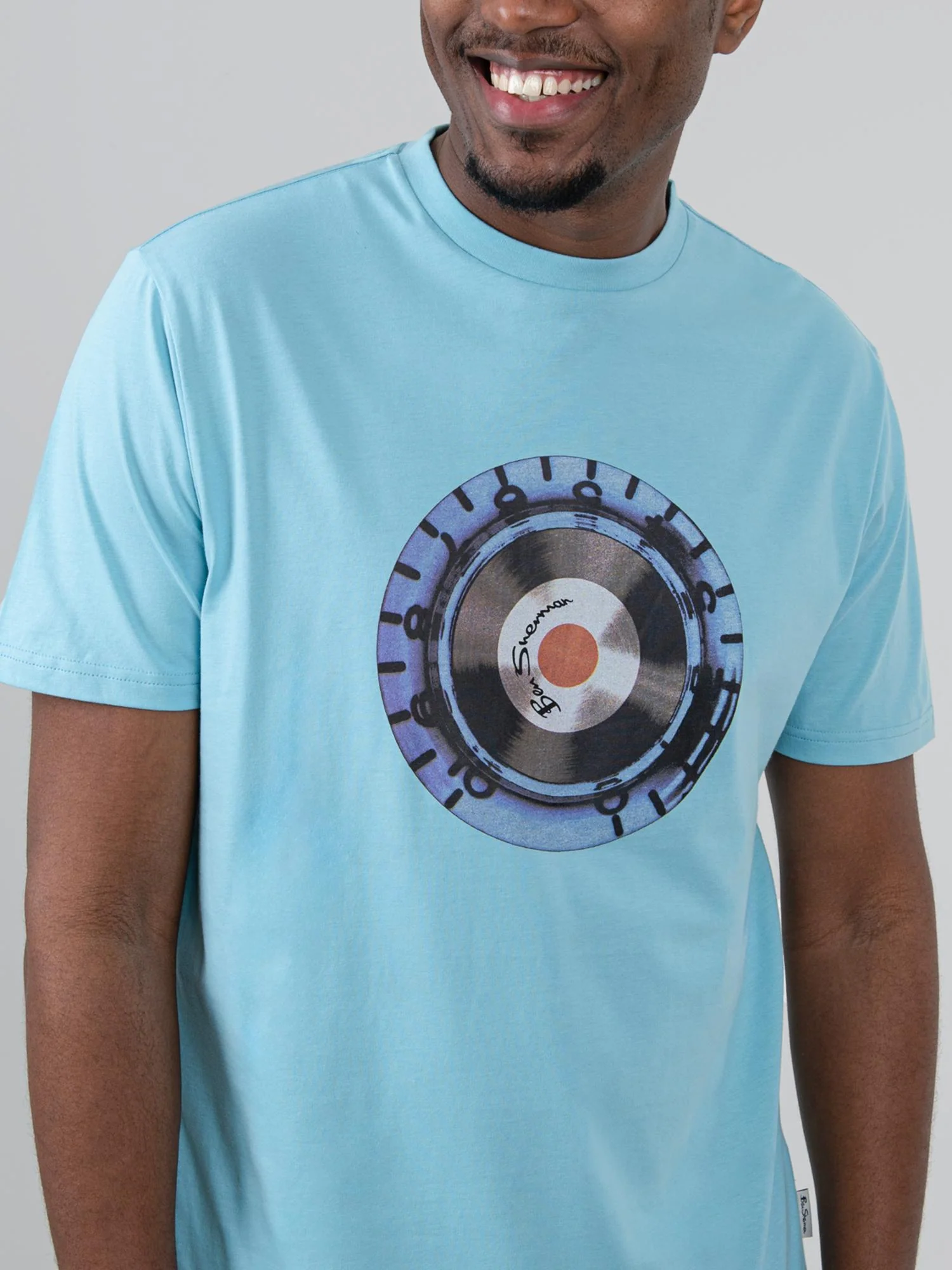 Turn It Up Tee - Retro Blue - Image 3