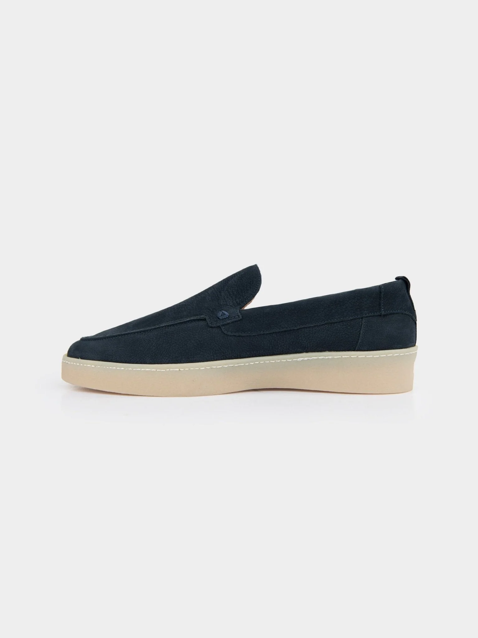 WILLIAM LEATHER SLIP ON - Navy - Image 3